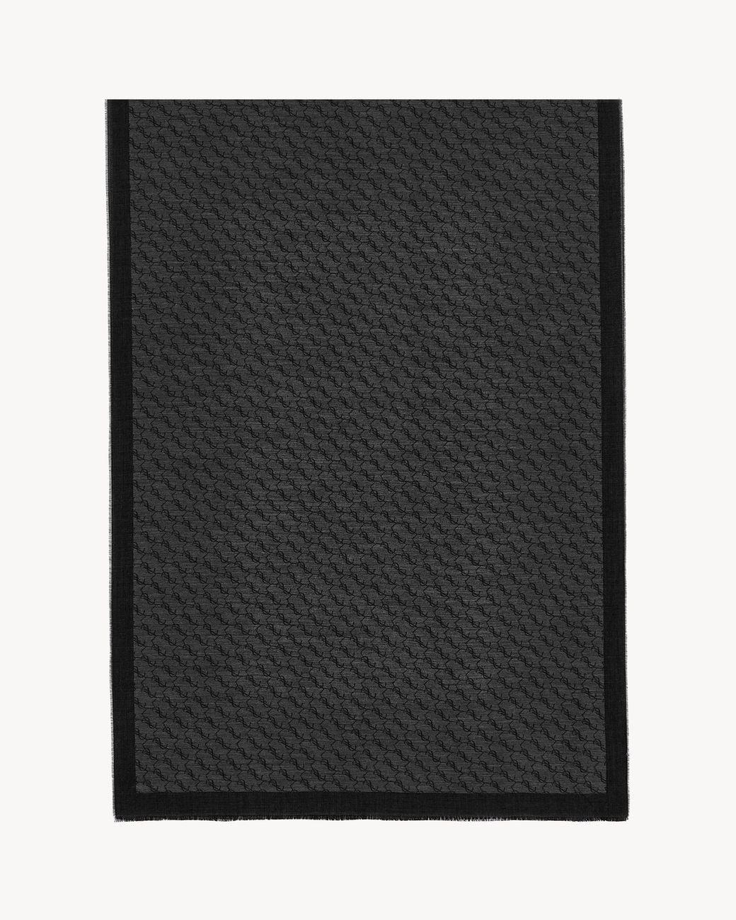 Saint Laurent Black Cassandre Scarf for men