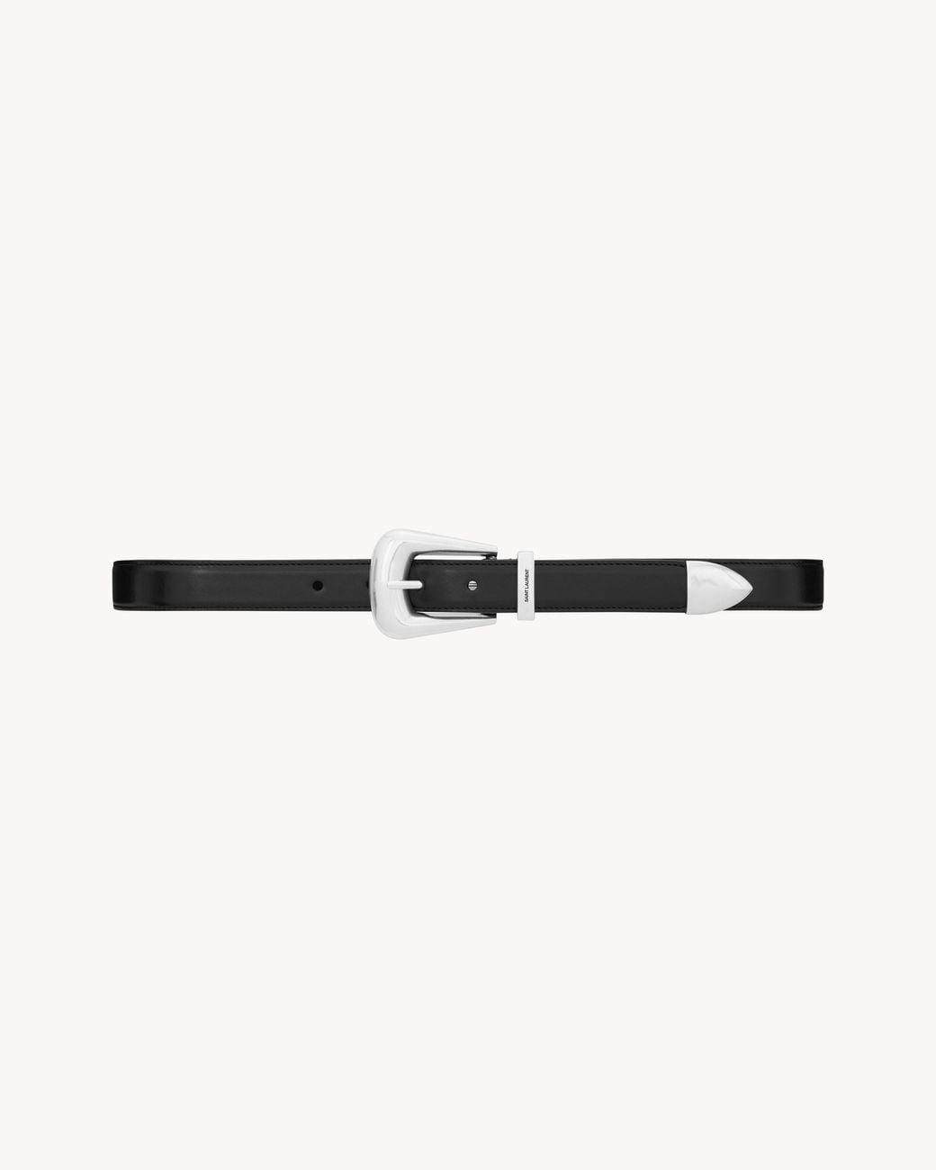 Saint Laurent Black Folk Buckle Belt