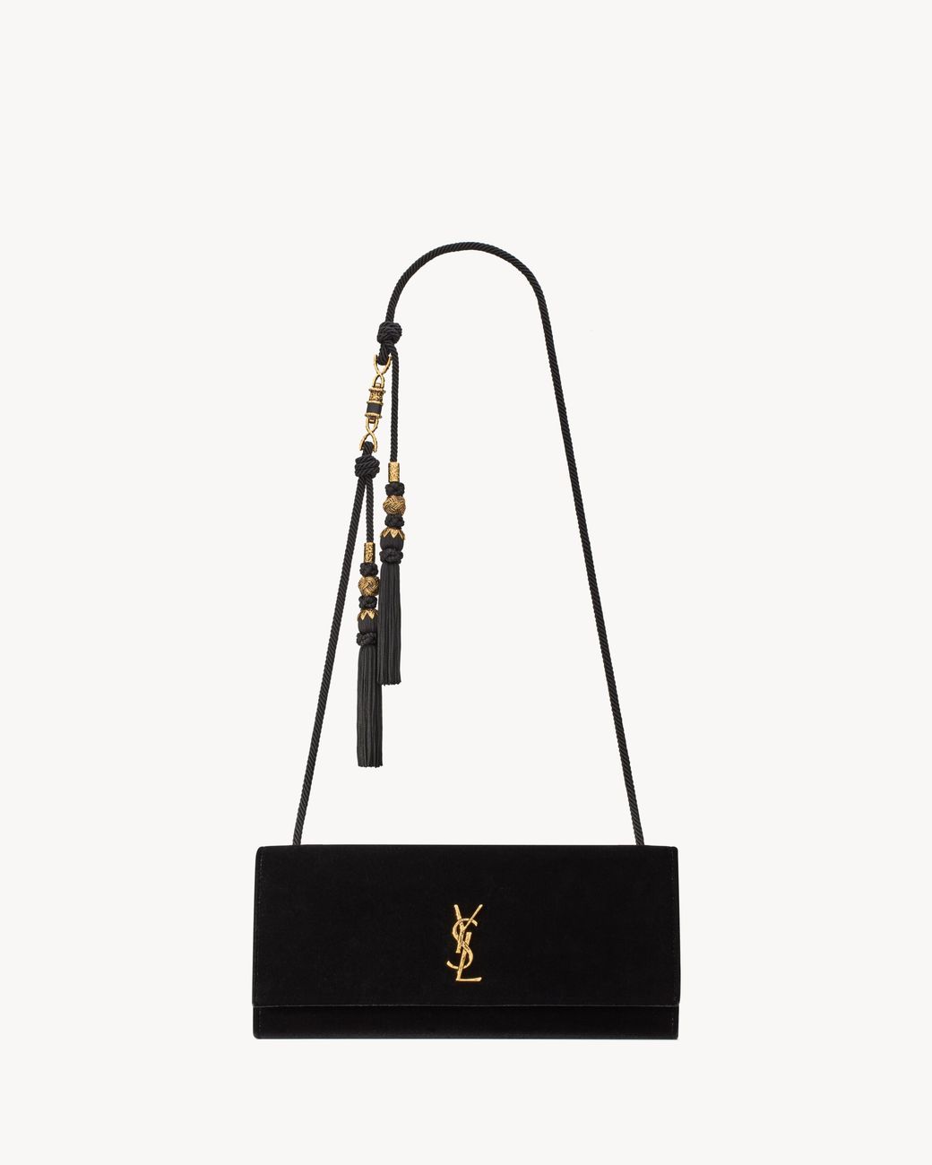 Saint Laurent White Kate Clutch On Chain