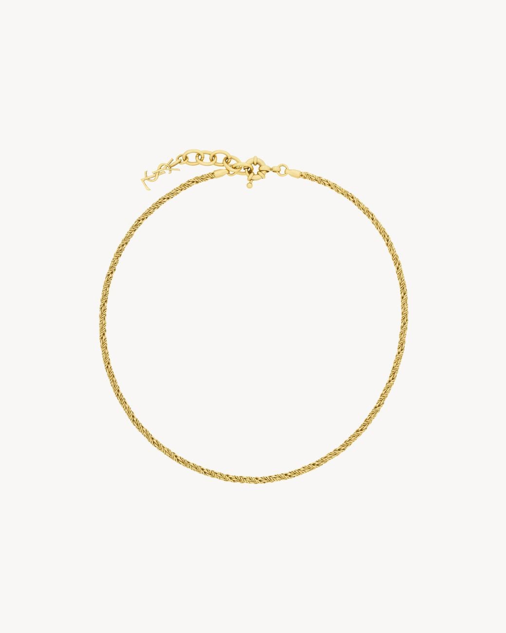 Saint Laurent Metallic Short Chain Necklace
