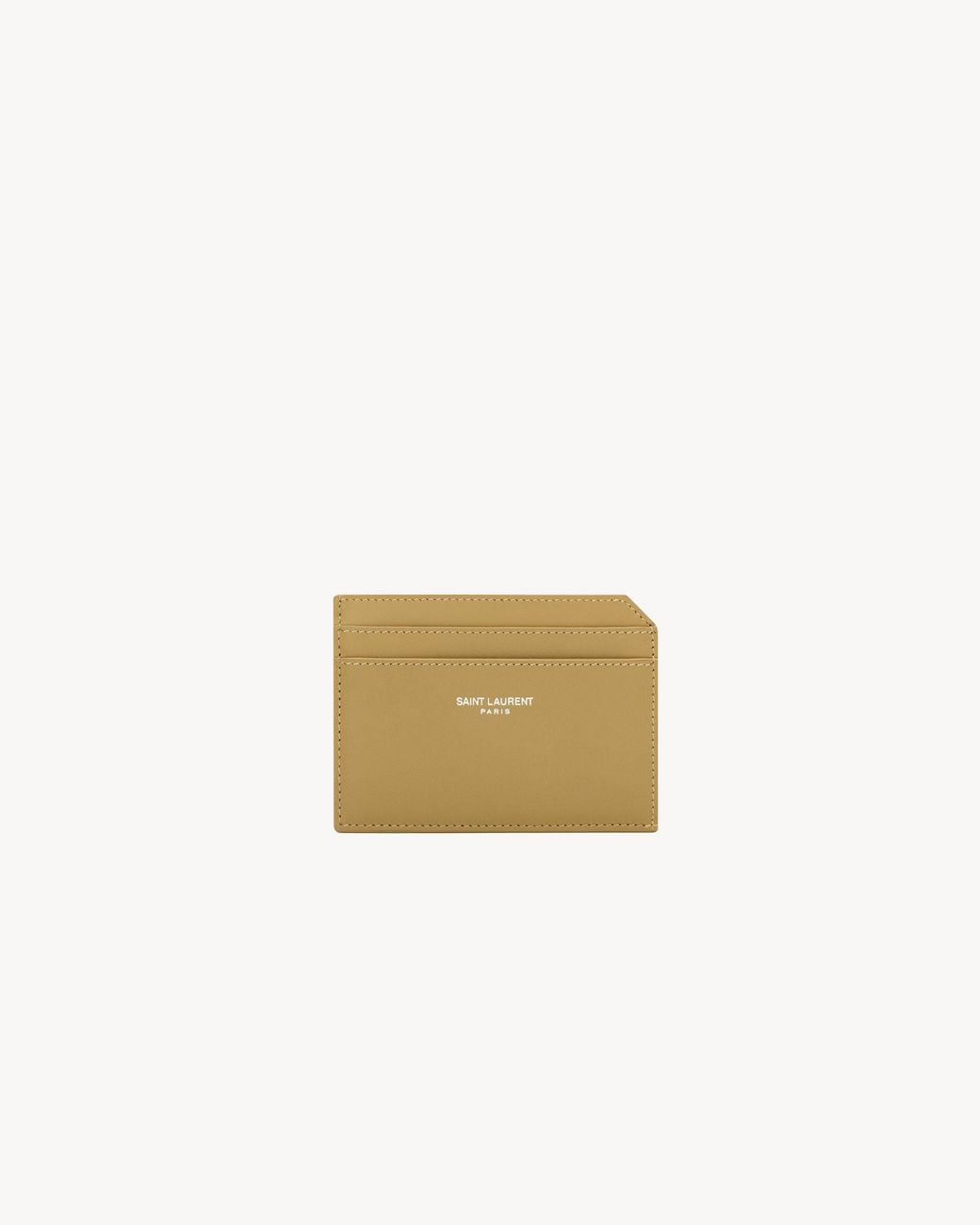 Saint Laurent Natural Paris Open Card Case for men