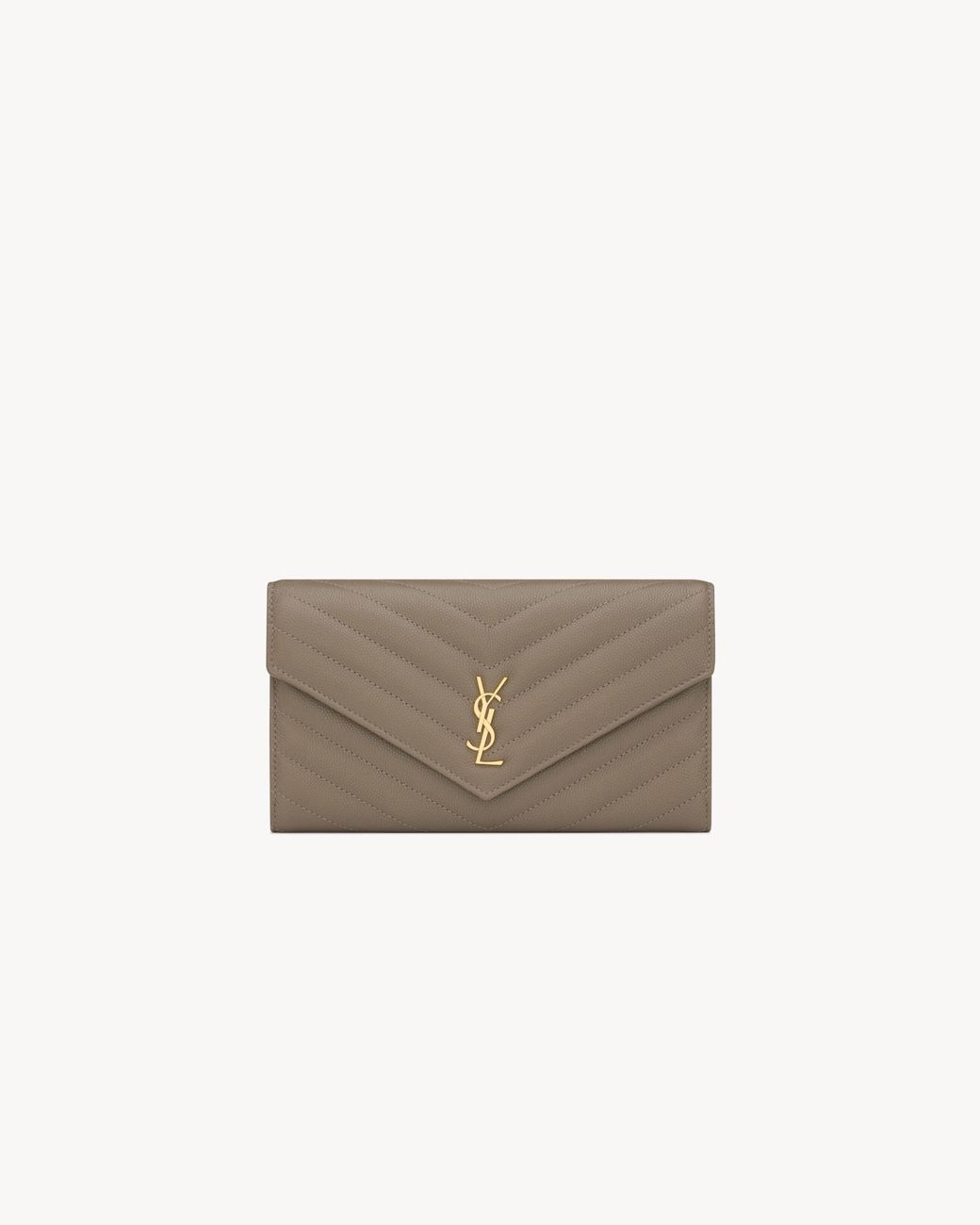 Saint Laurent Natural Cassandre Large Flap Wallet
