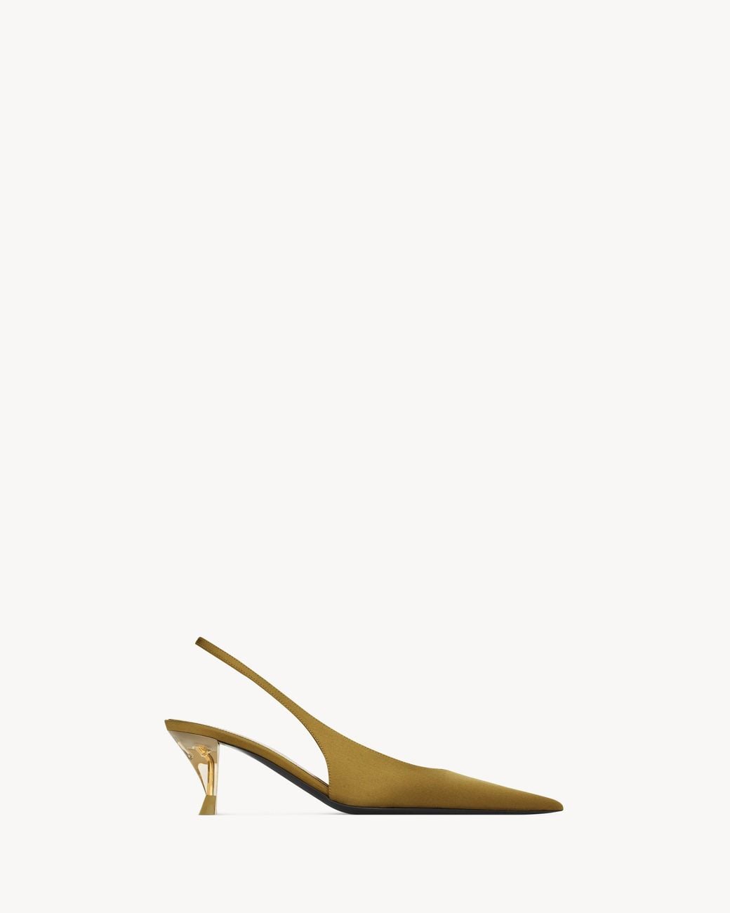 Saint Laurent Natural Fanny Slingback Pumps