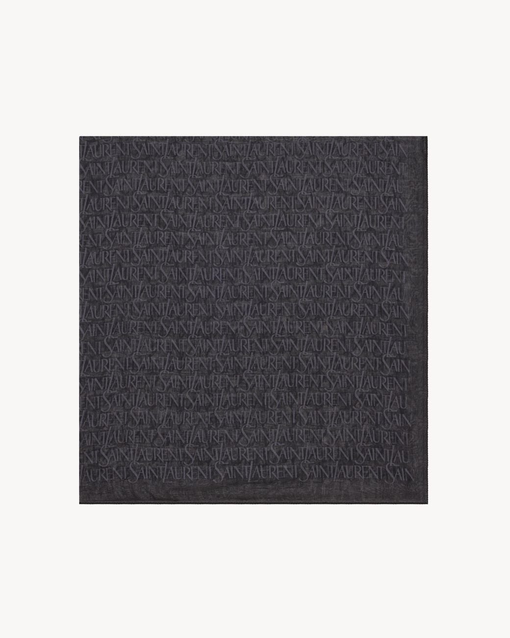 Saint Laurent Black Logo Scarf