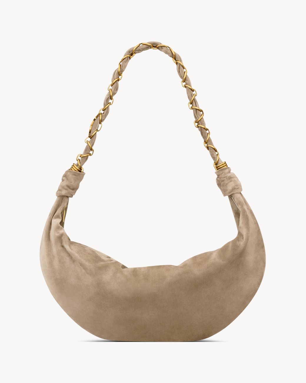 Saint Laurent White Amalia Hobo