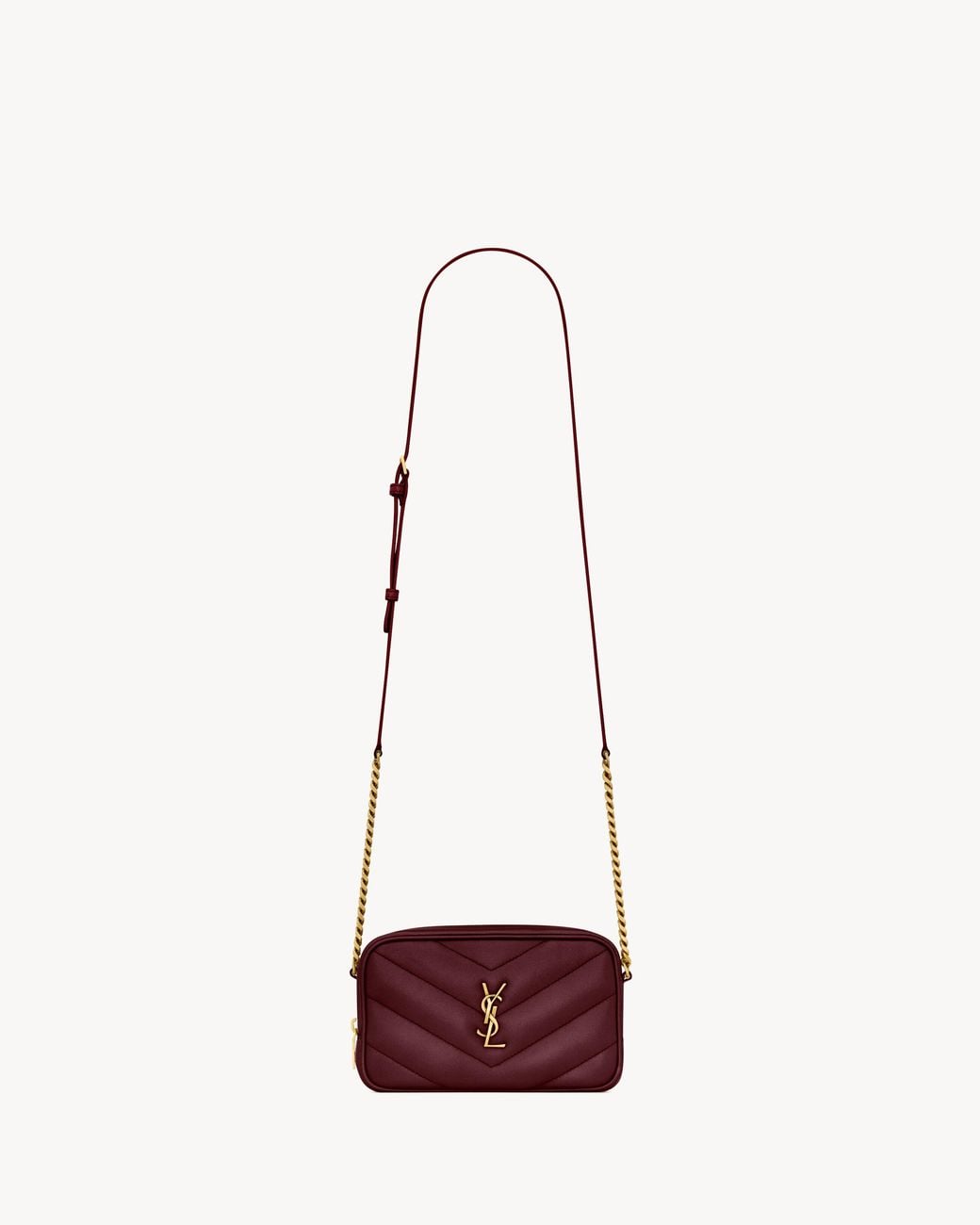 Saint Laurent White Loulou Mini Camera Bag