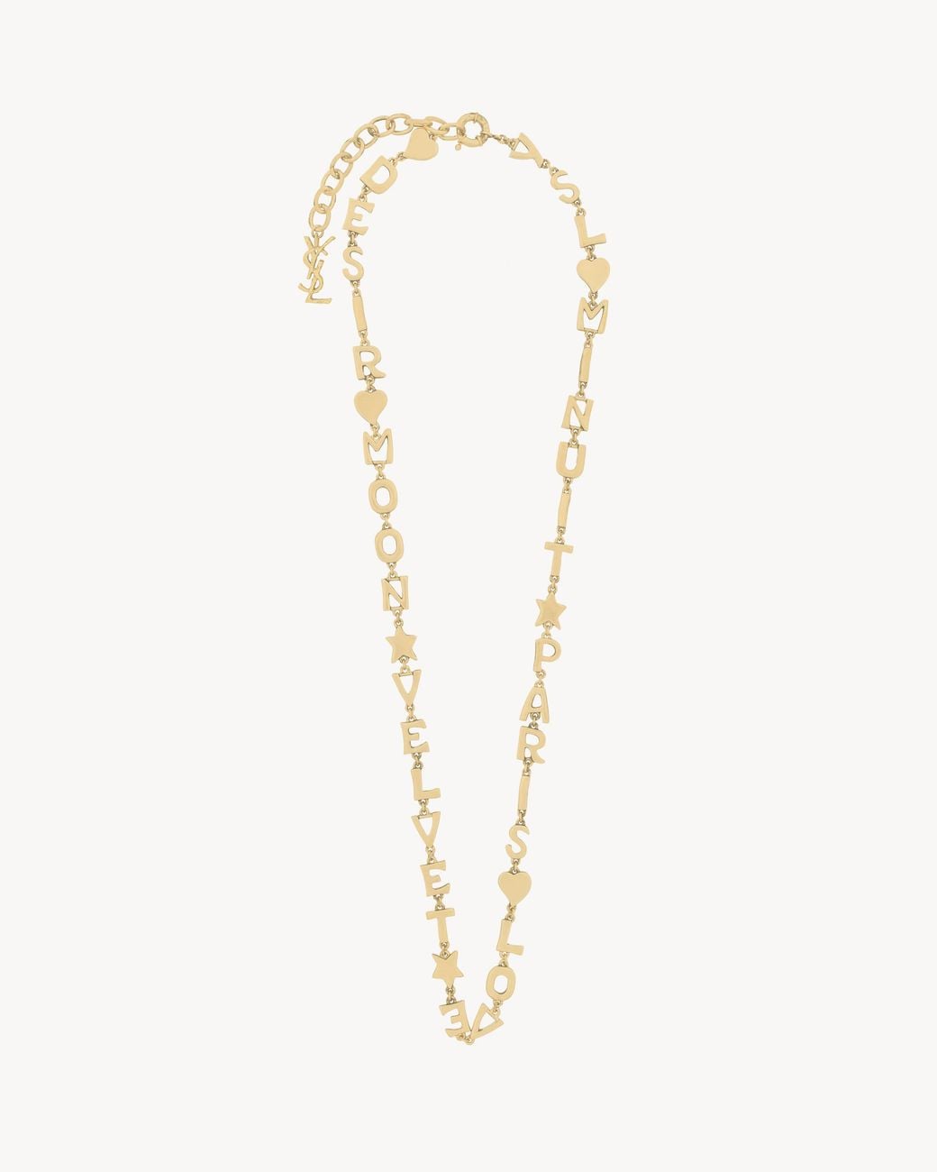 Saint Laurent Natural Love Letters Necklace