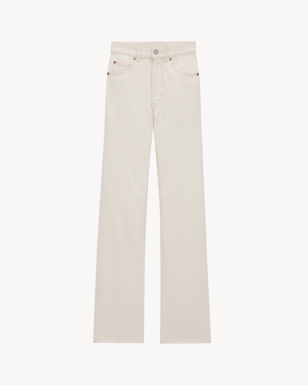 Saint Laurent White 70S Jeans