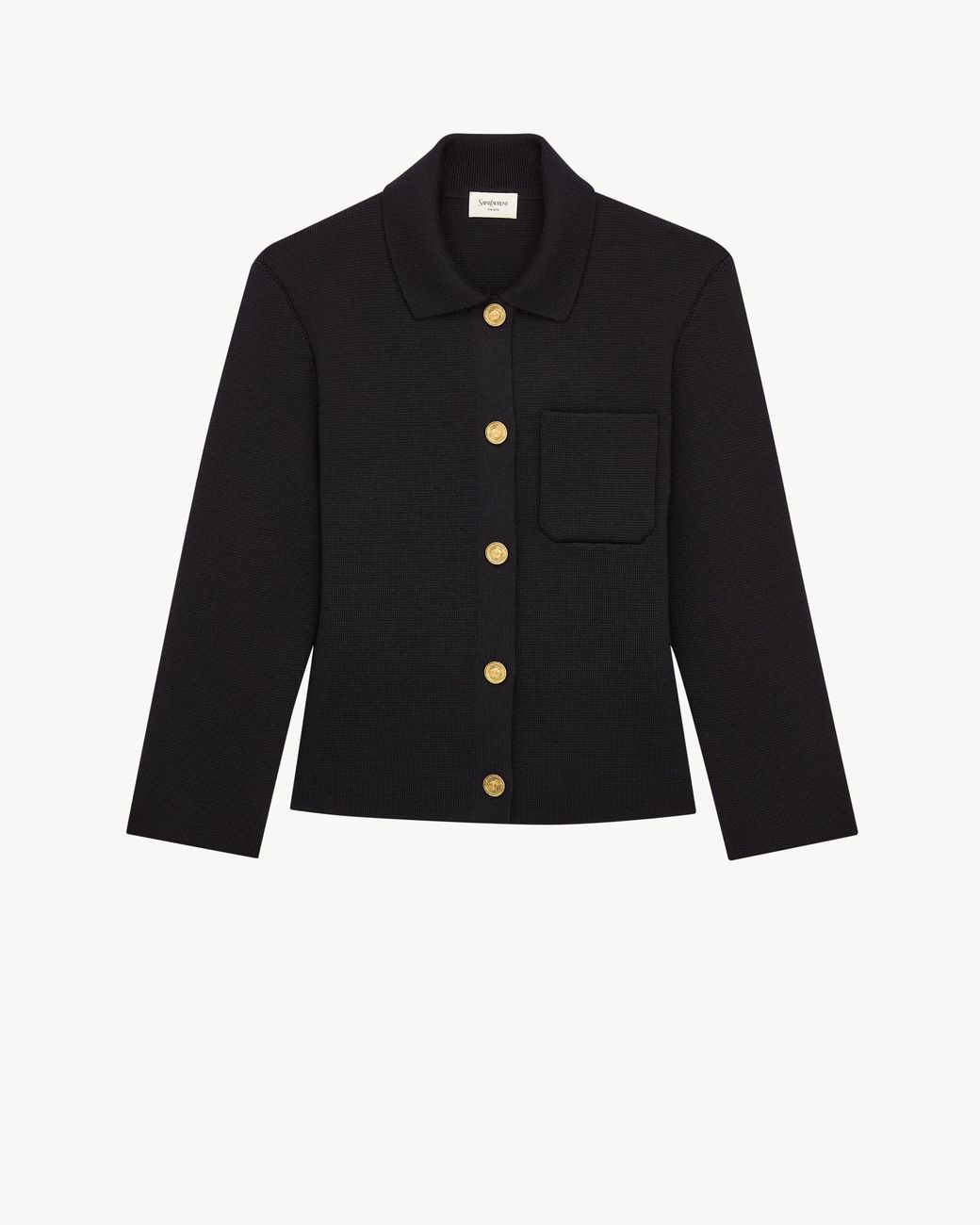 Saint Laurent Blue Polo Cardigan