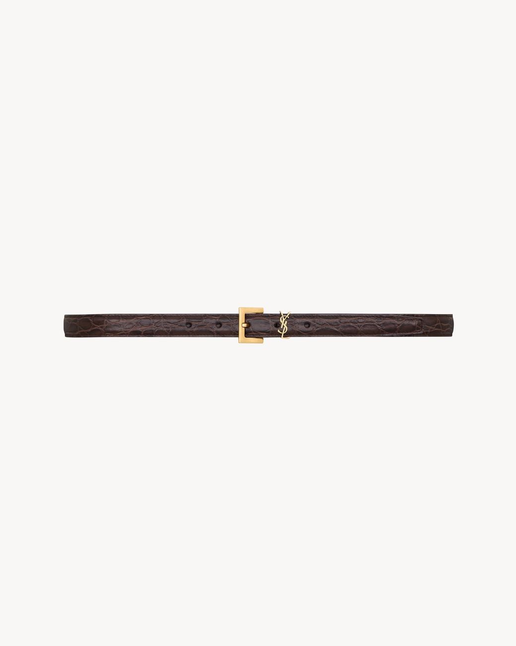 Saint Laurent Natural Cassandre Thin Belt