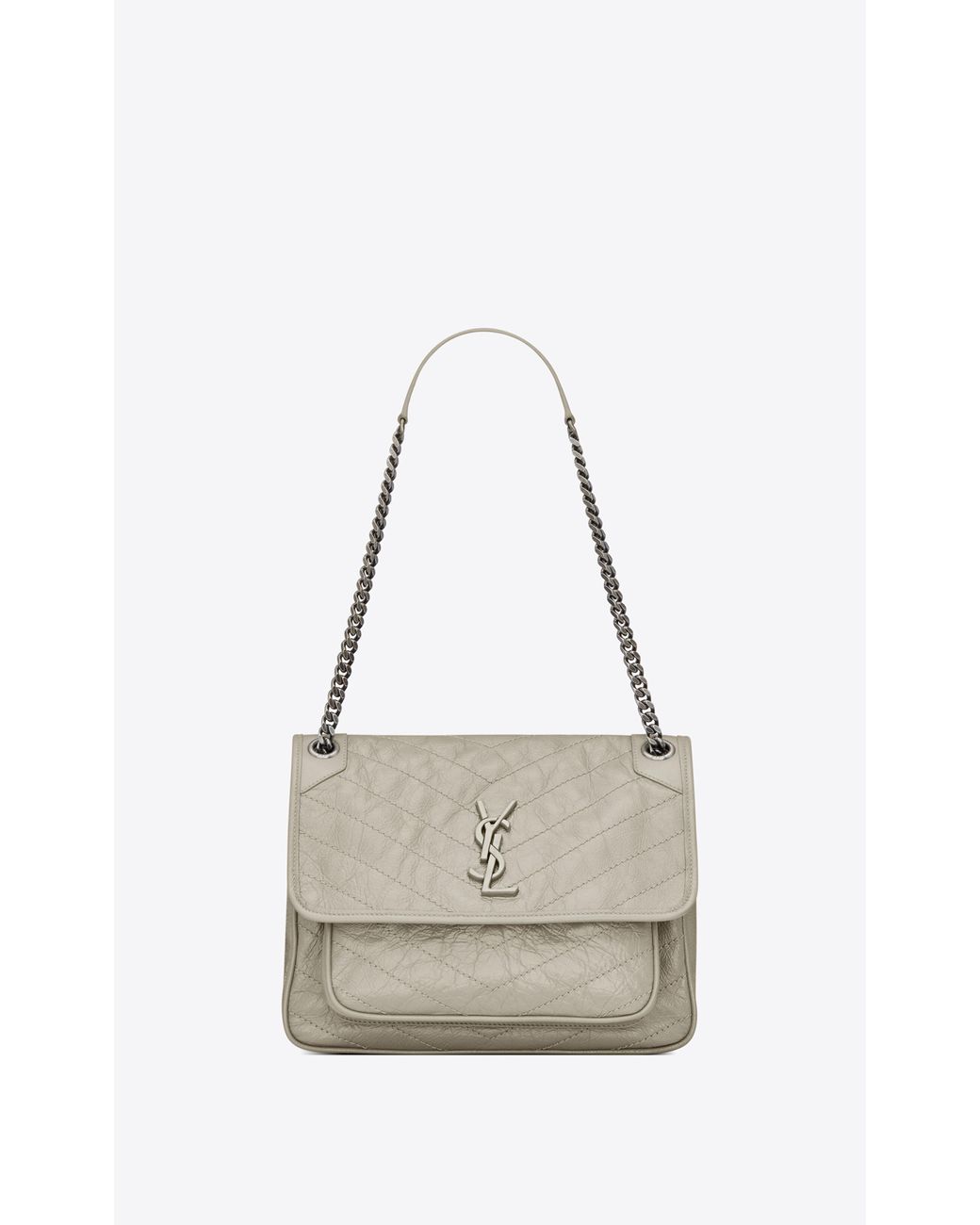 niki medium bolsa in crinkled vintage leather