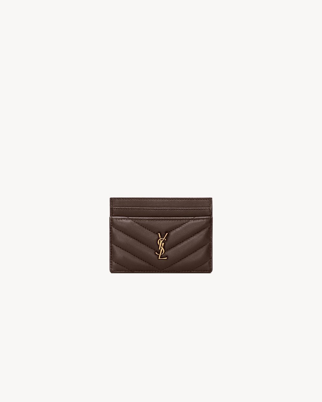 Saint Laurent White Cassandre Card Case