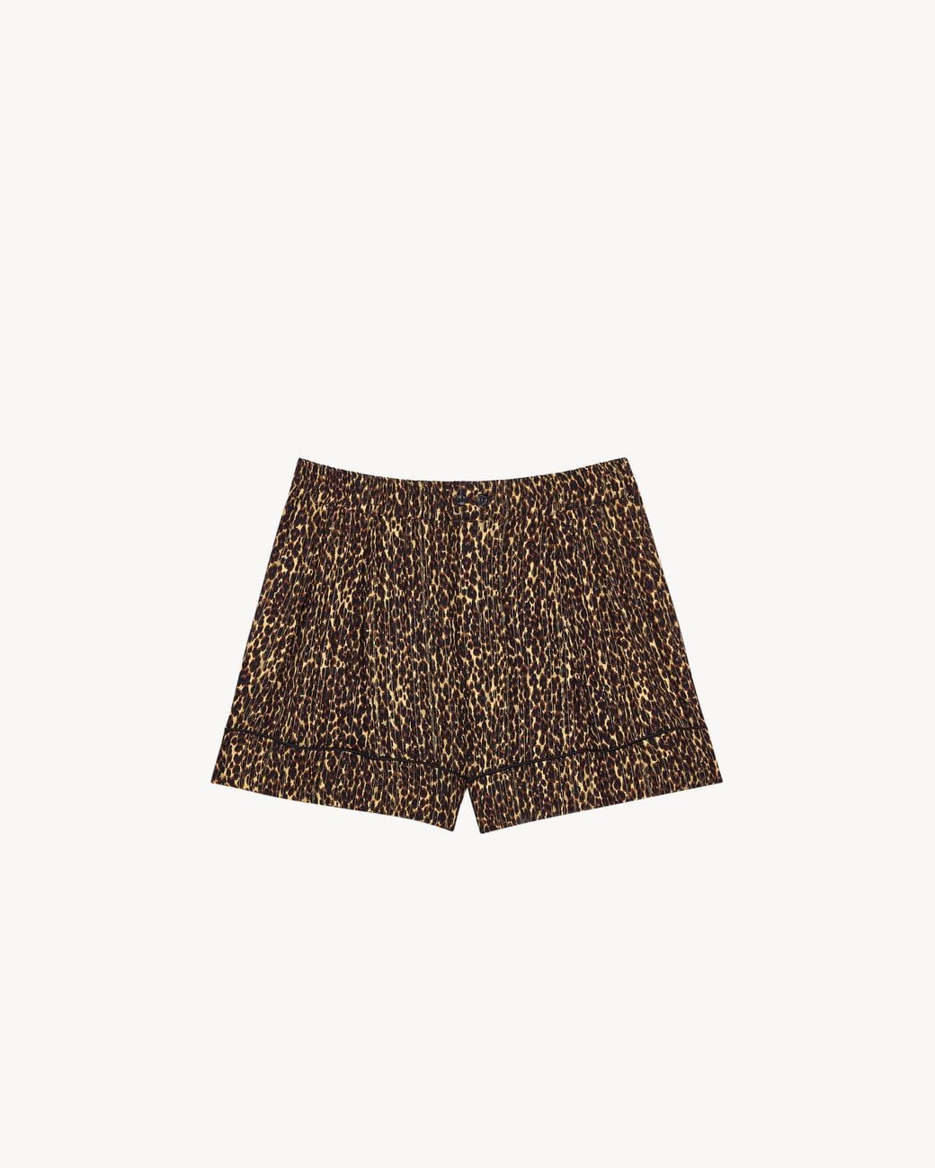 Saint Laurent Brown Pajama Shorts