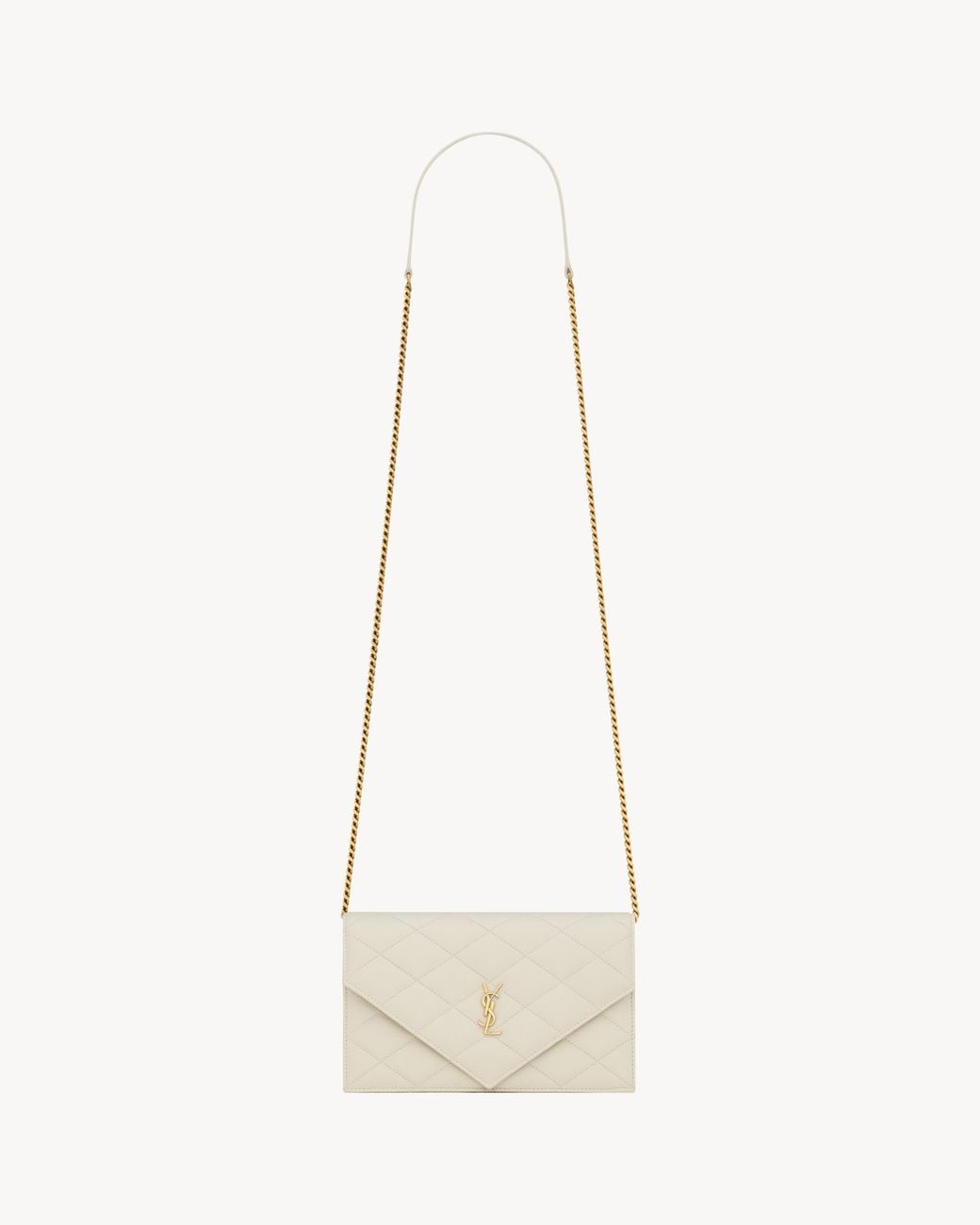 Saint Laurent Natural Paris Chain Wallet