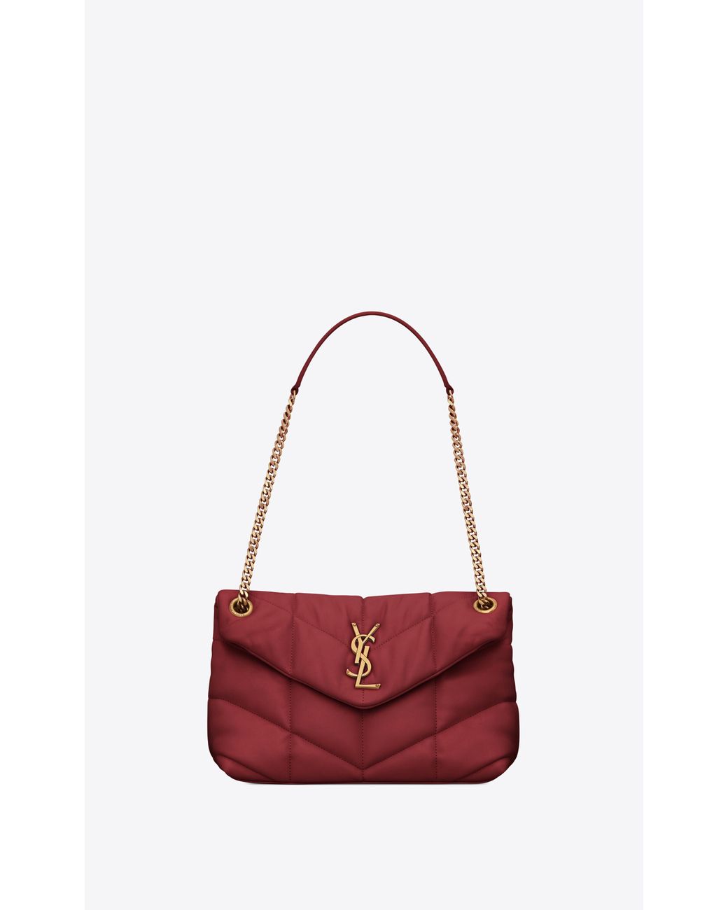 Saint Laurent Leather Puffer Small Bag In Quilted Lambskin in Red - Lyst