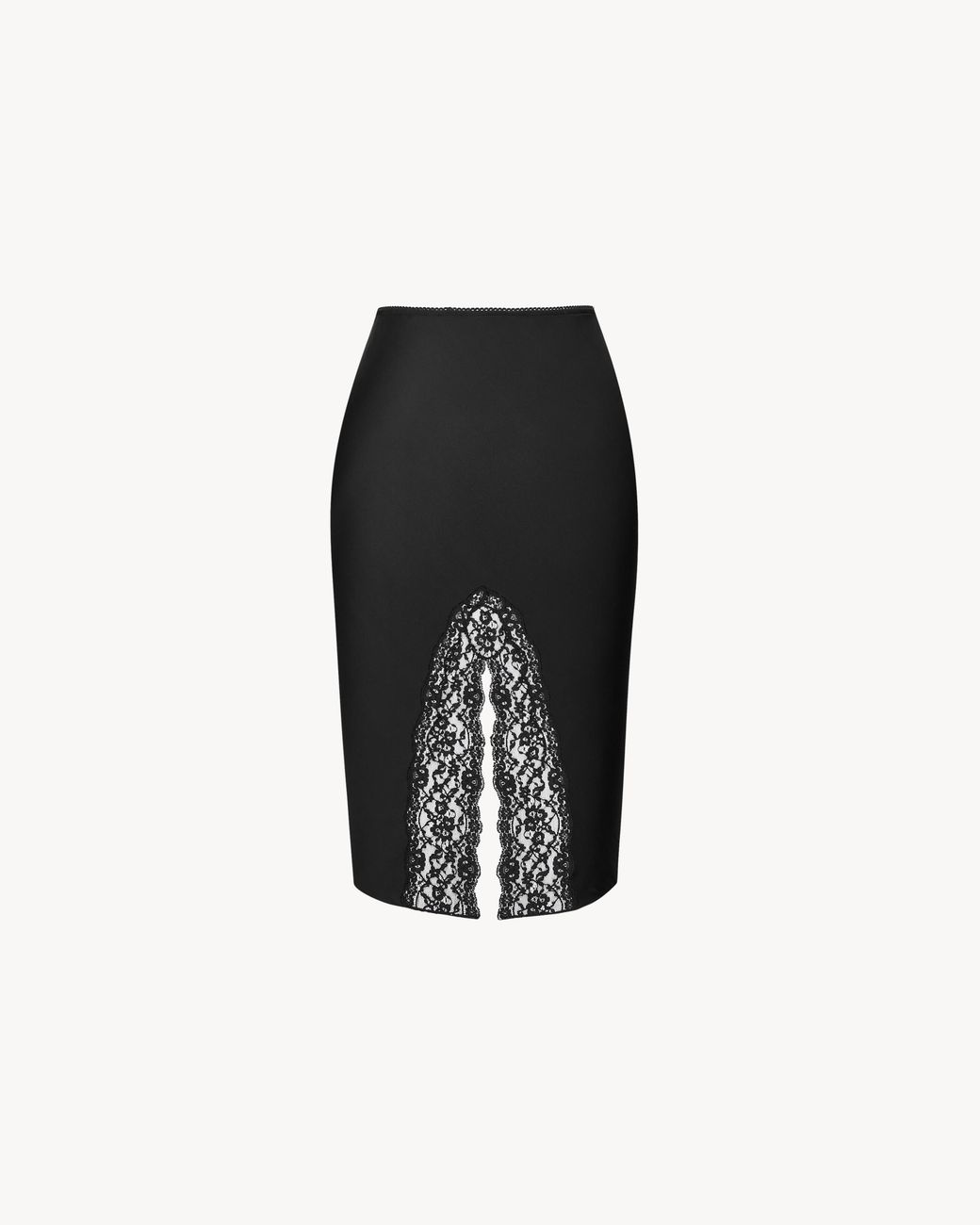 Saint Laurent Black Split Slip Skirt