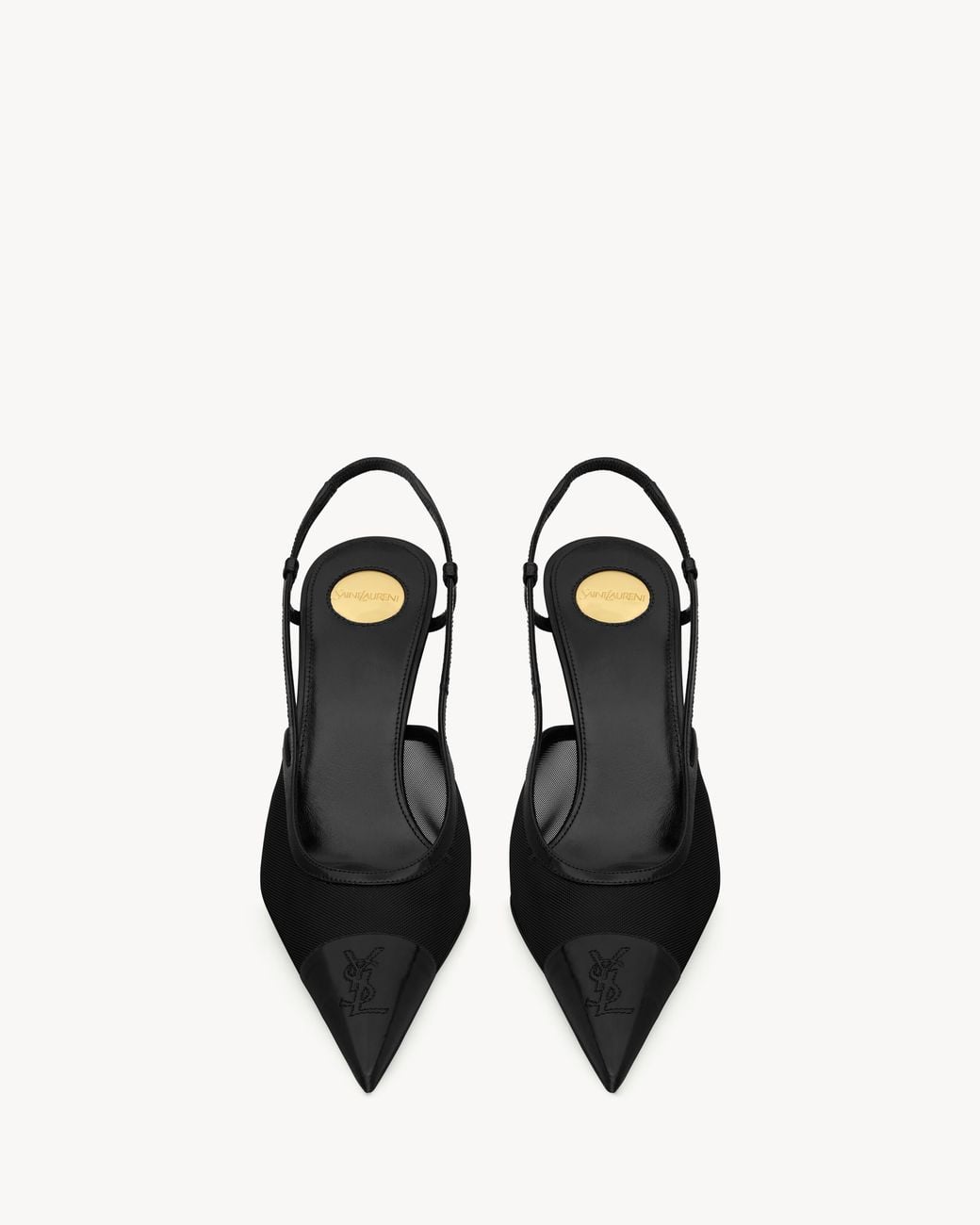 Saint Laurent Black Renée Slingback Pumps