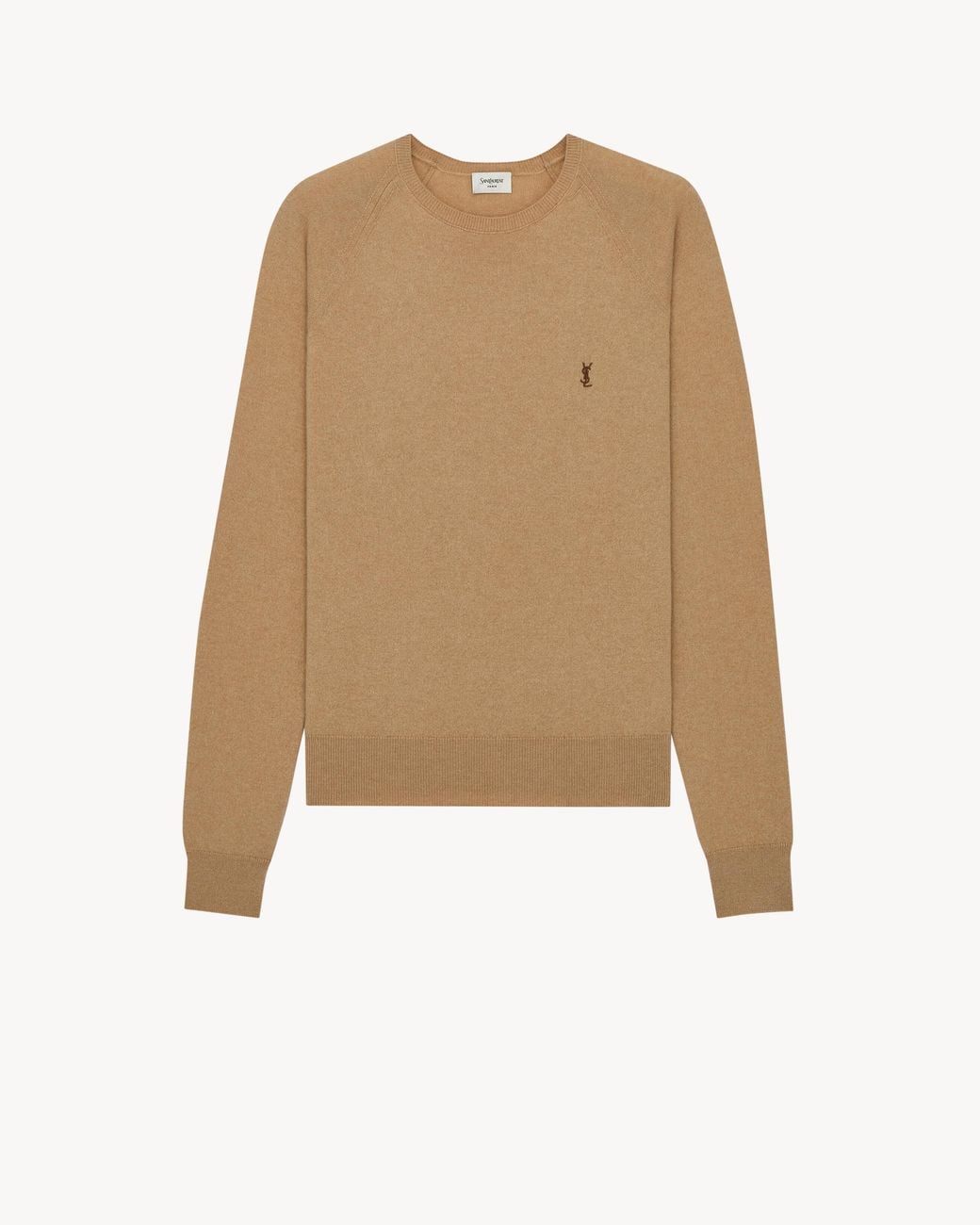 Saint Laurent Natural Cassandre Cashmere Sweater for men