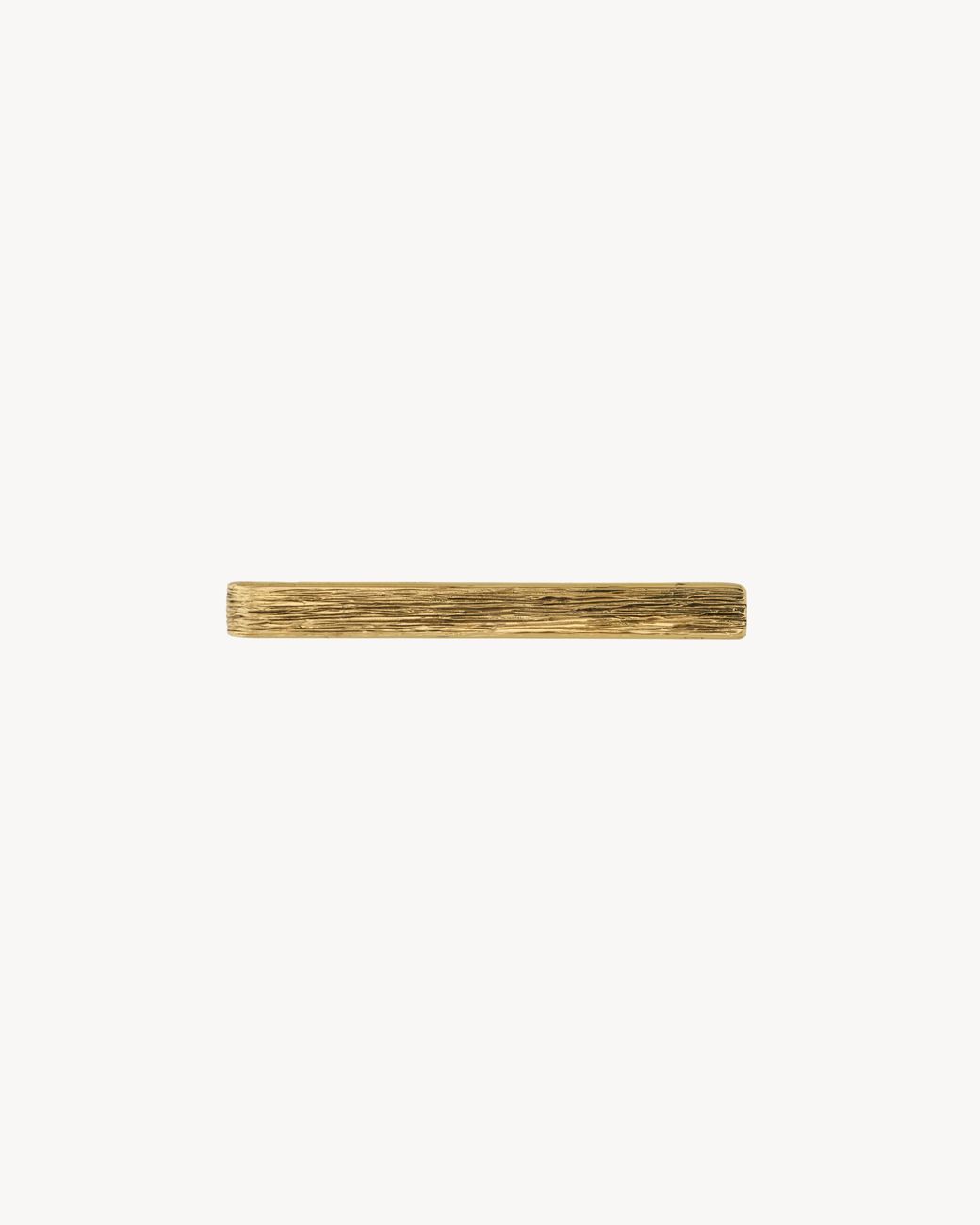 Saint Laurent White Striated Tie Clip for men