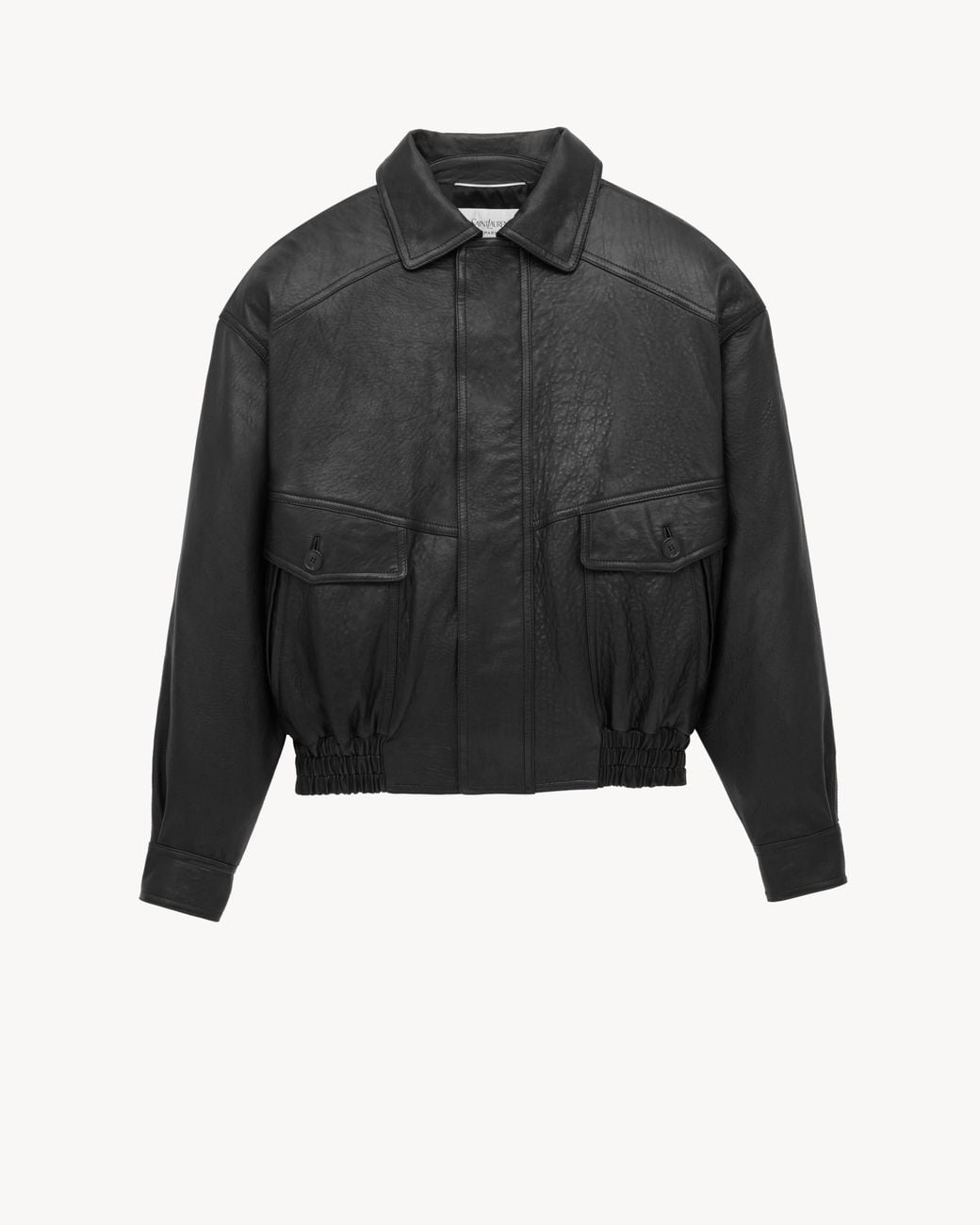 Saint Laurent Black Baloon Leather Bomber for men