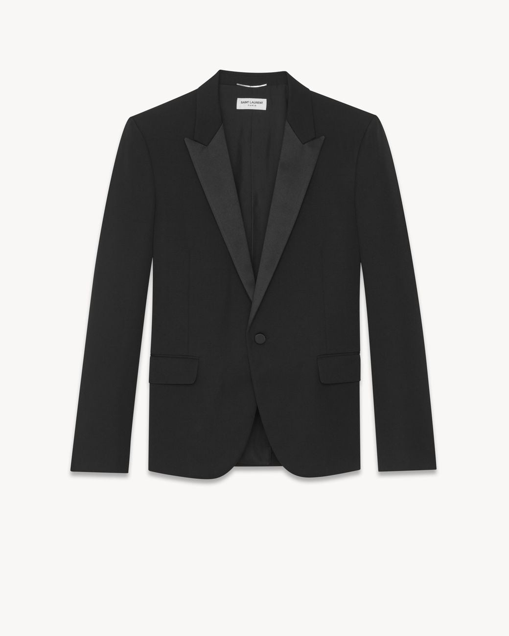 Saint Laurent Black Single-Breasted Tuxedo Jacket for men
