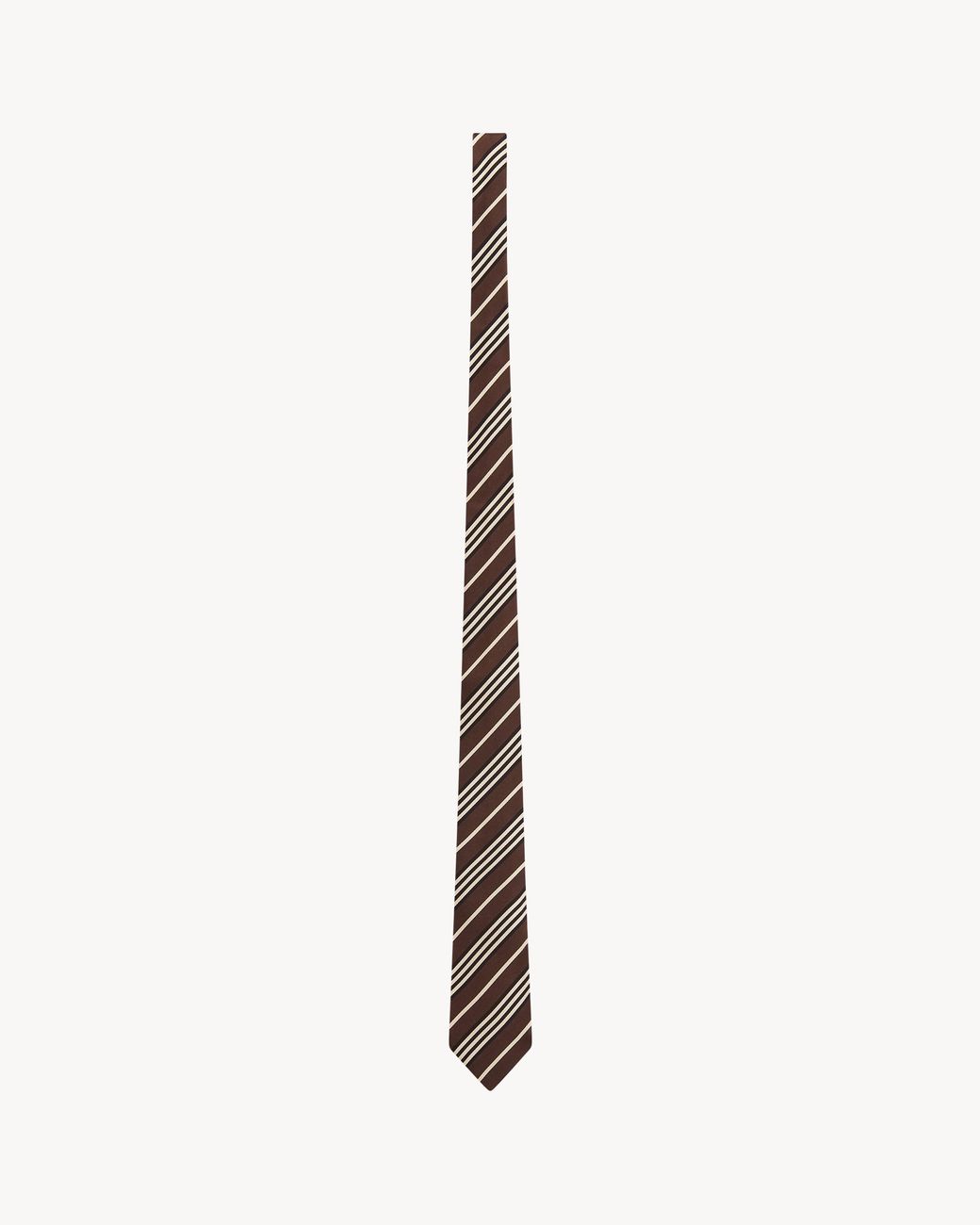 Saint Laurent White Striped Tie for men