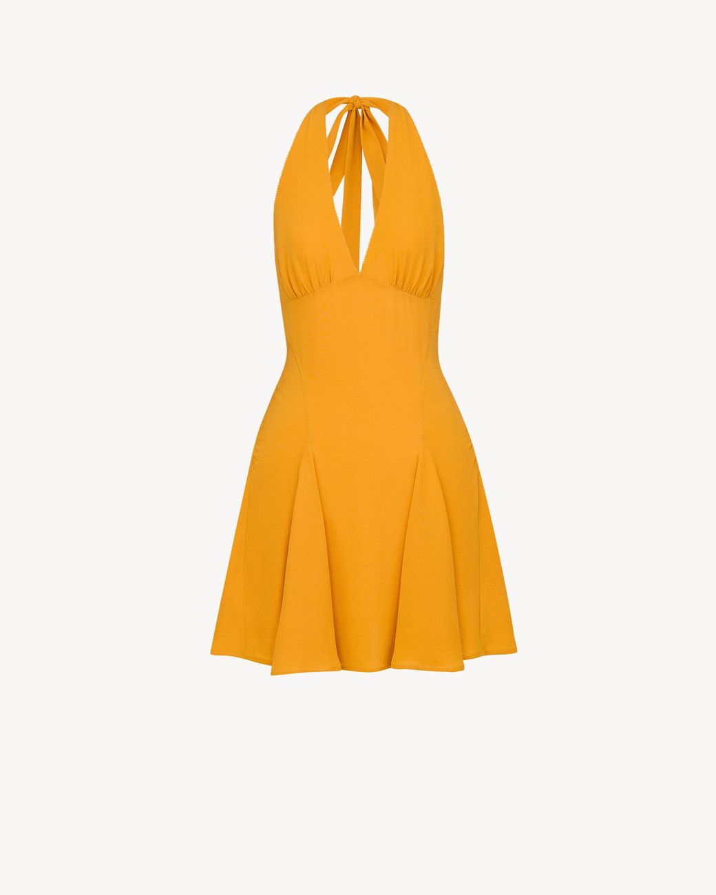 Saint Laurent Yellow Halter Dress