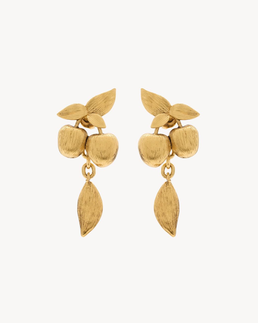 Saint Laurent Metallic Cherry Earrings