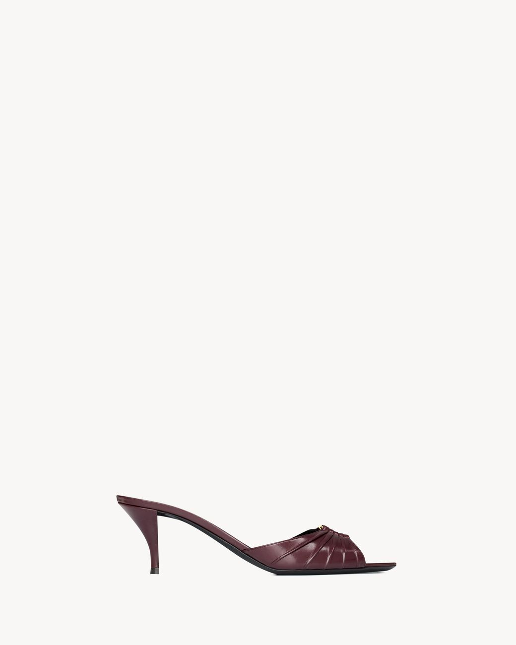 Saint Laurent Natural "Babylone 60Mm" Heeled Mule