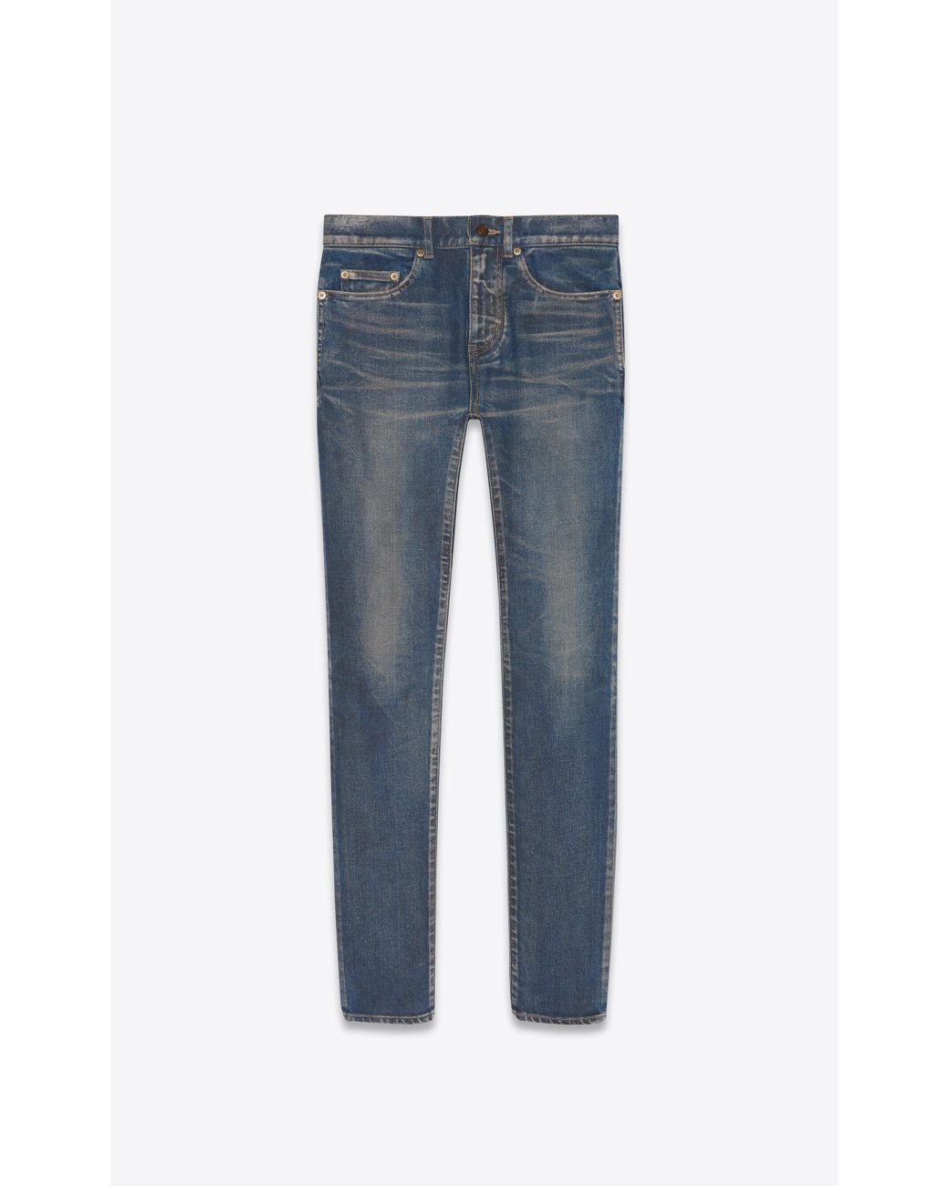 Saint Laurent Skinny-fit Jeans In Winter Sky Blue Denim for Men | Lyst