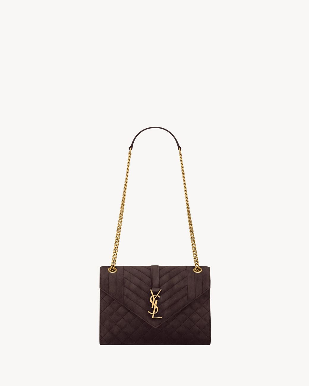 Borsa Envelope Media di Saint Laurent in White
