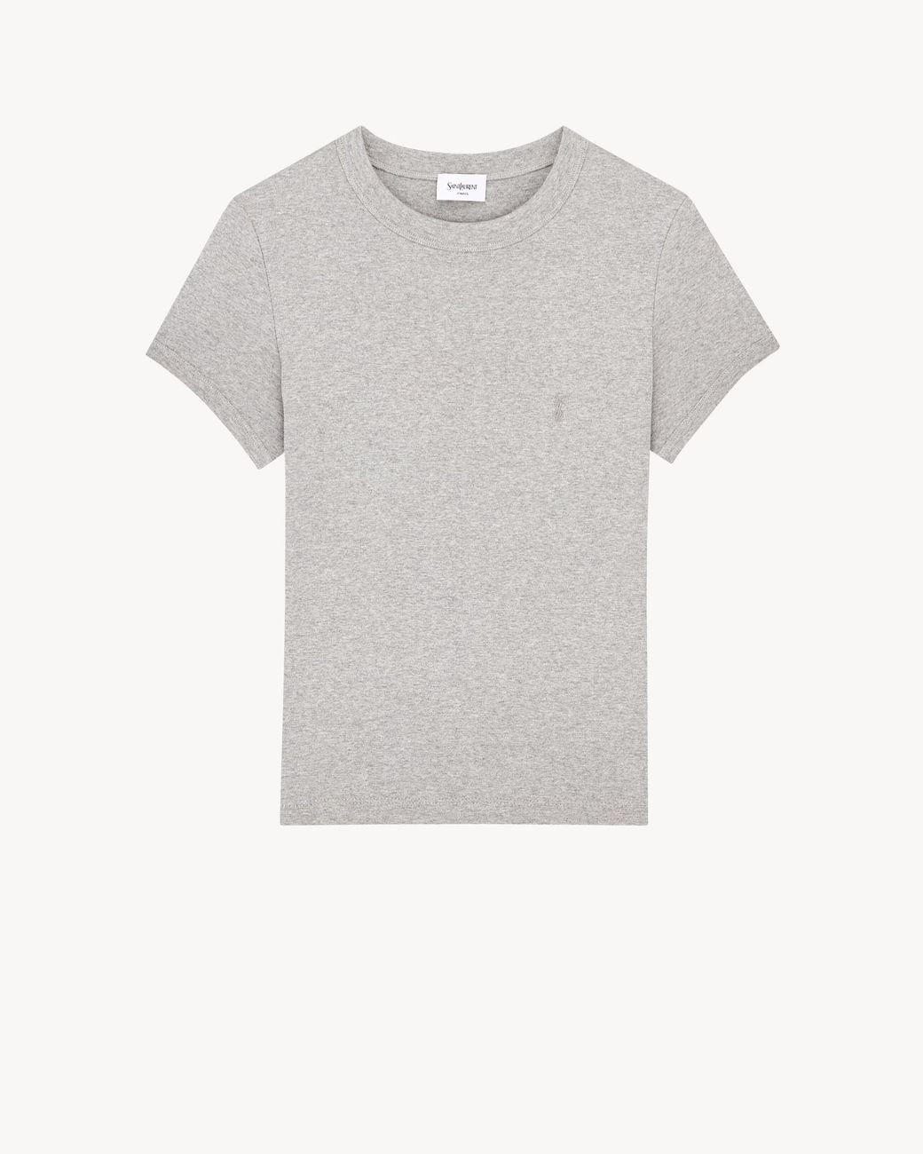 Saint Laurent Gray Crewneck T-Shirt