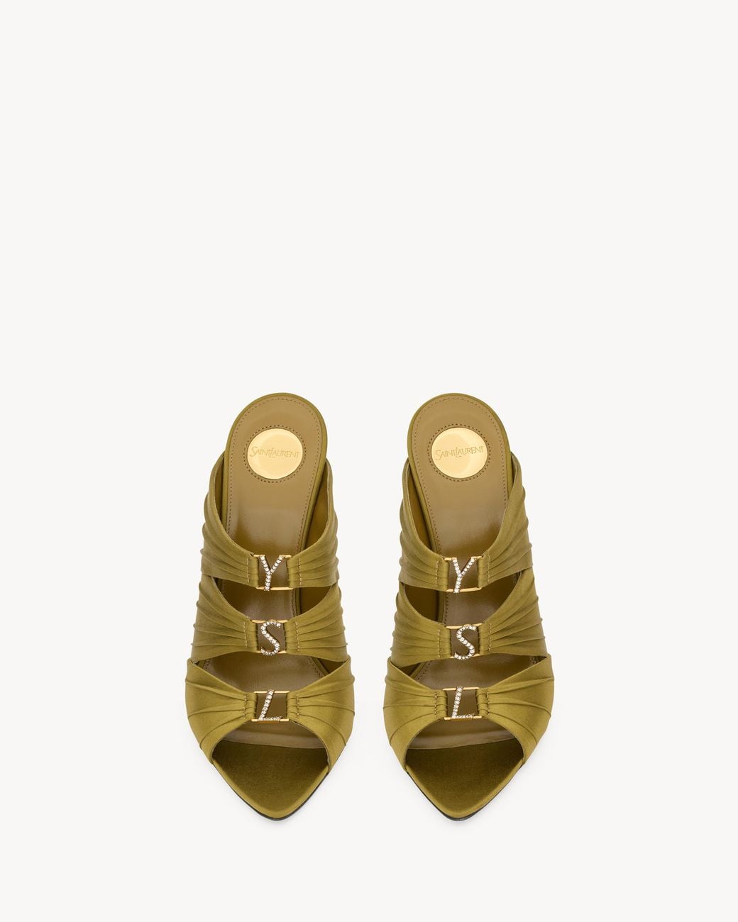 Saint Laurent Metallic Emilie Mules
