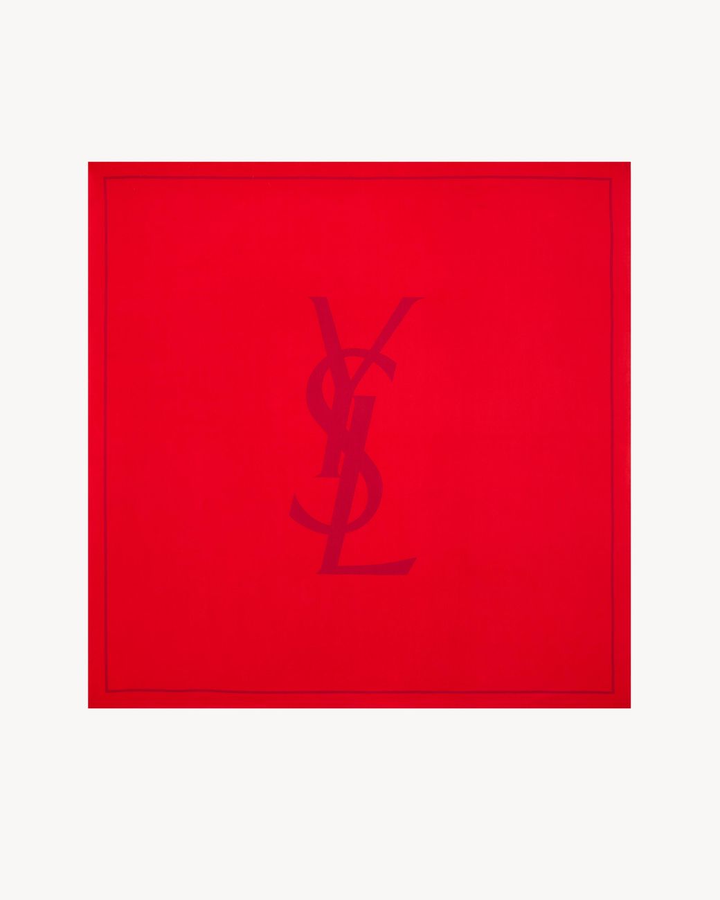 Sciarpa Quadrata Cassandre di Saint Laurent in Red