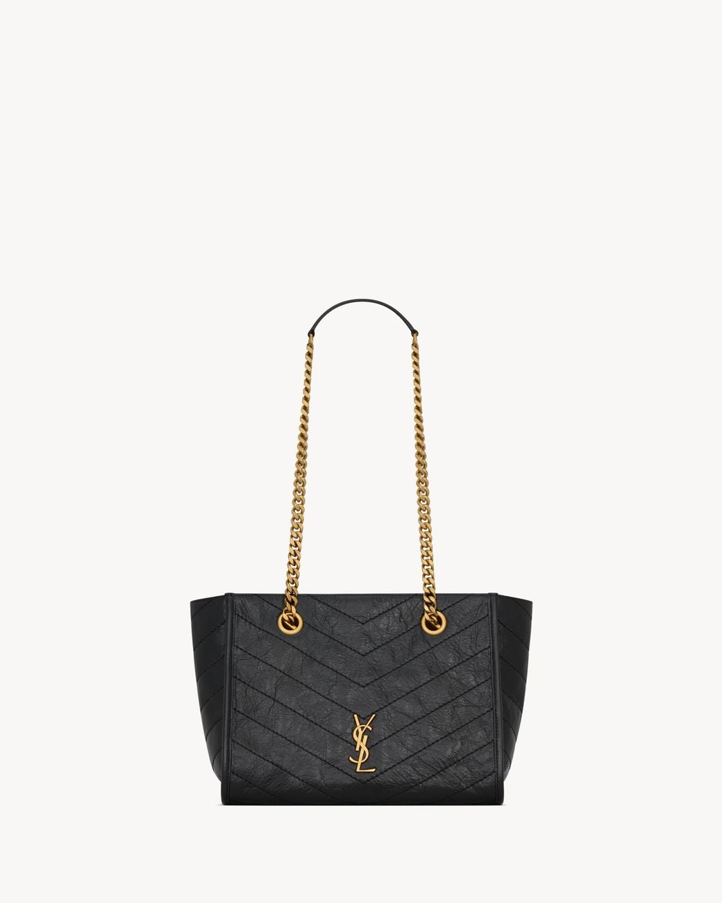 Saint Laurent White Niki Small Shopping