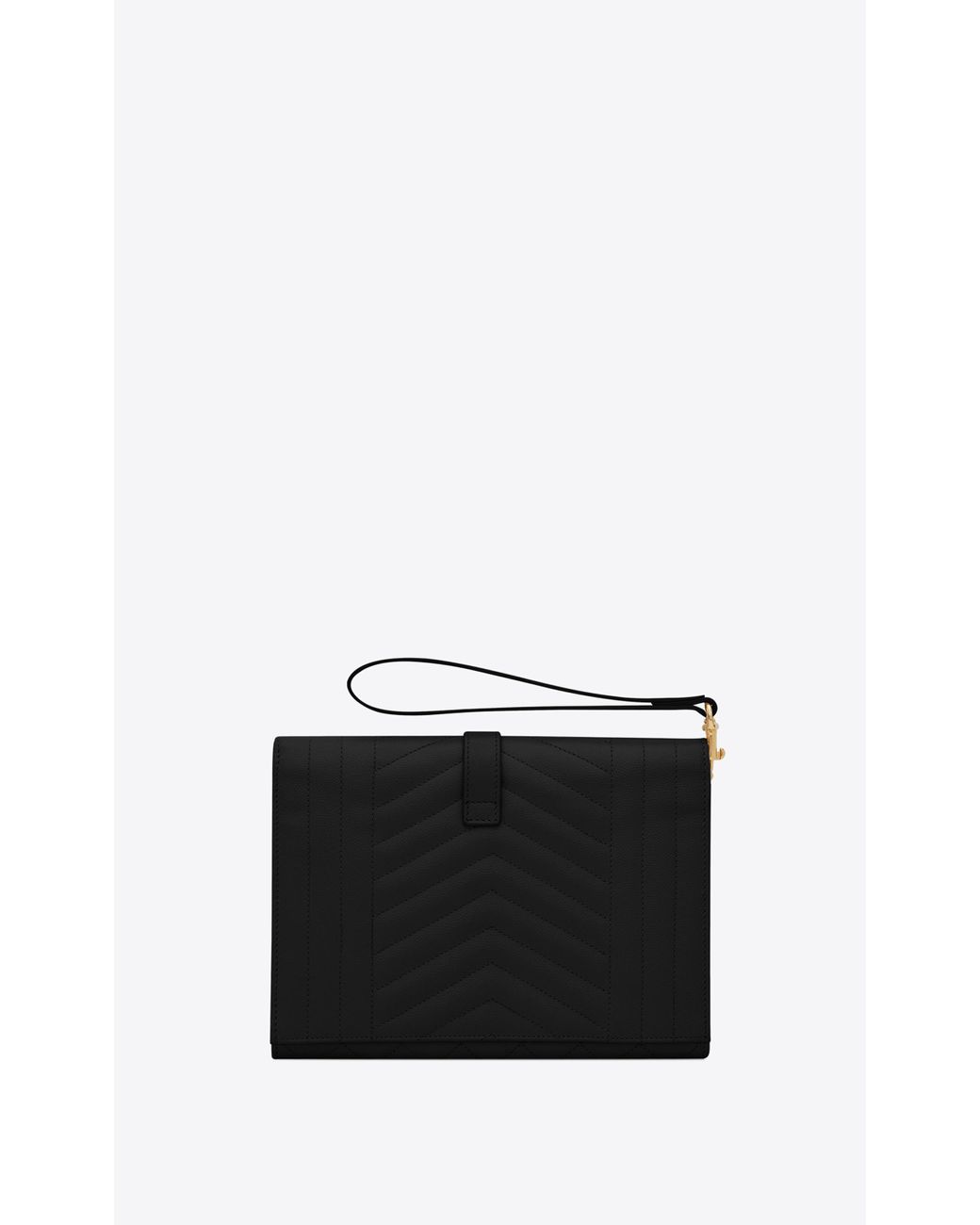 Monogram clutch in quilted grain de poudre embossed leather outlet