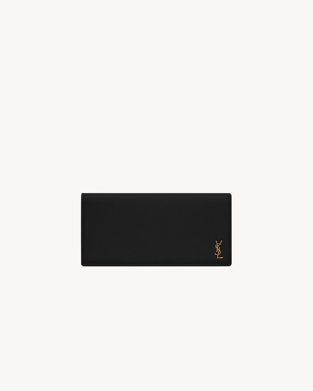 Saint Laurent White Tiny Cassandre Flat Wallet