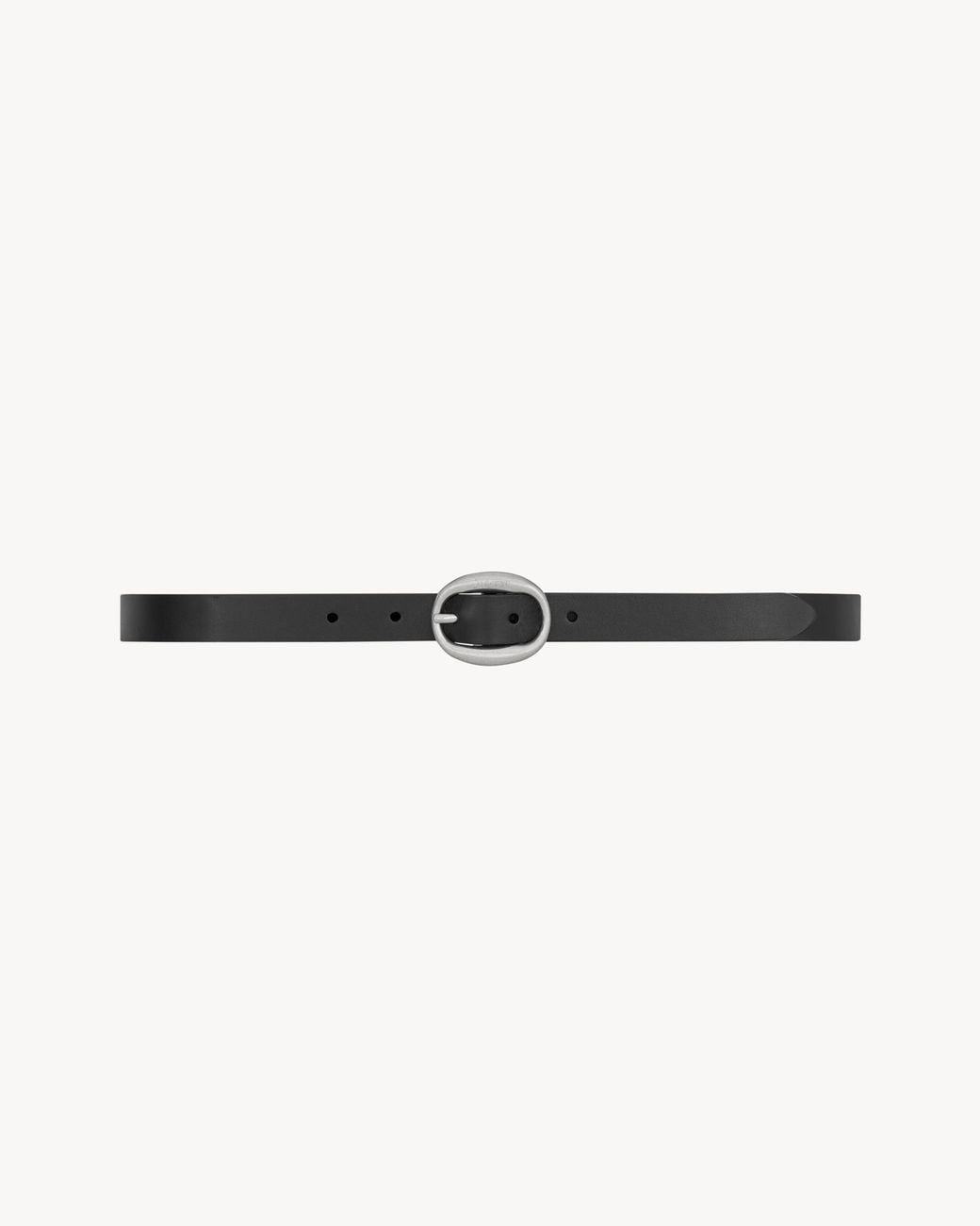 Saint Laurent Natural Oval Buckle Belt