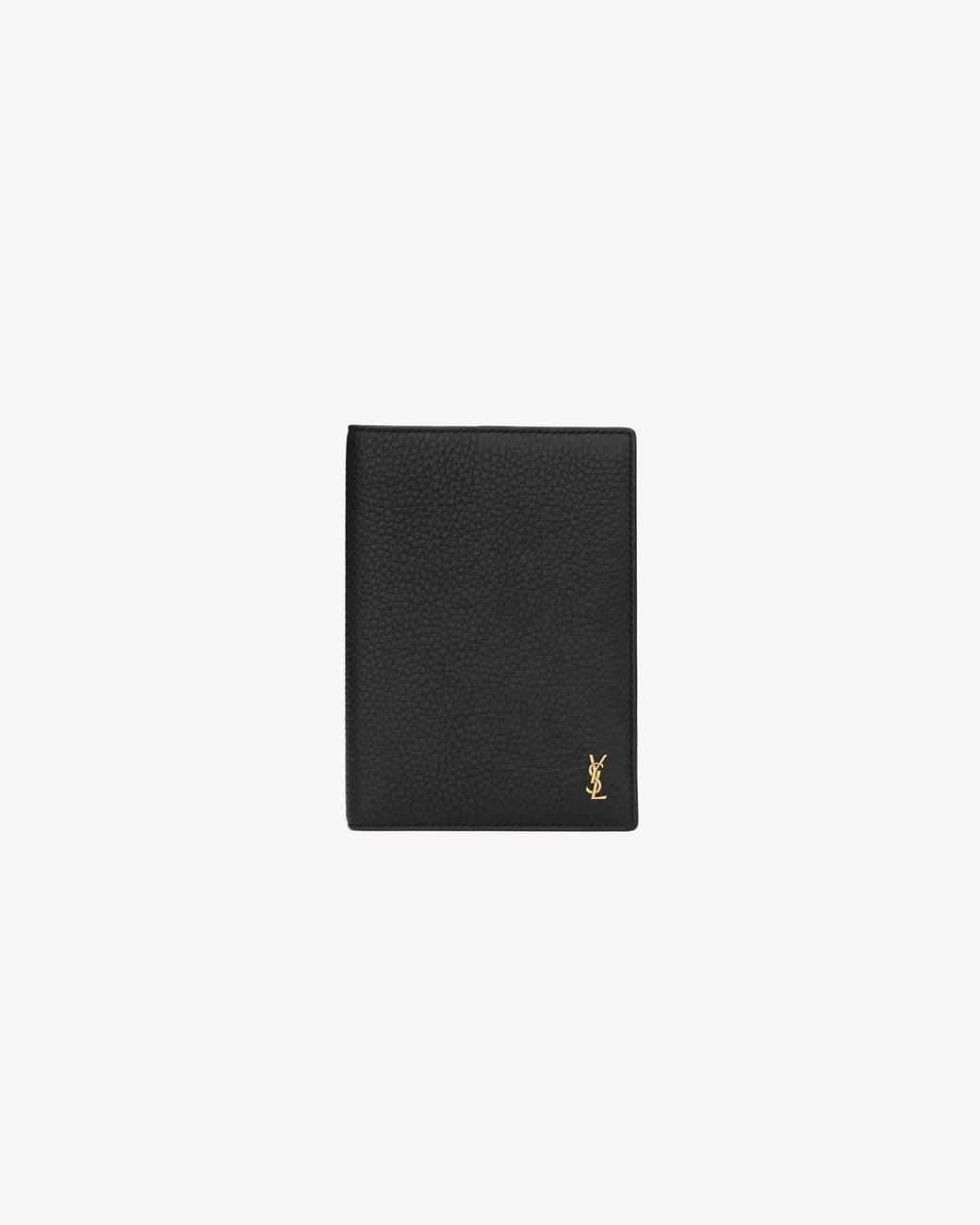 Saint Laurent Black Tiny Cassandre Passport Case for men