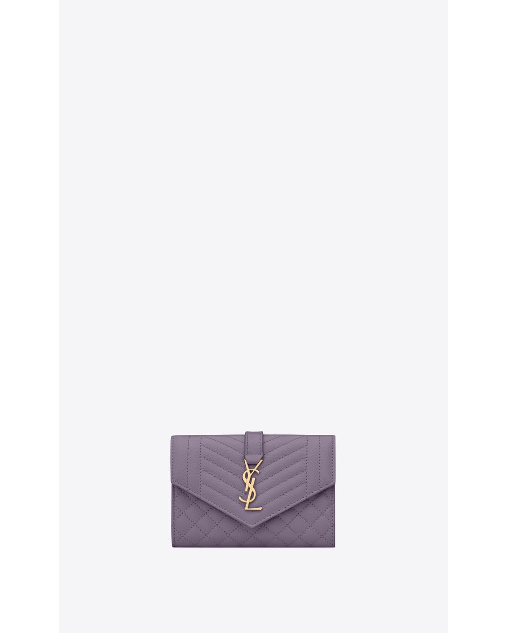 ENVELOPE SMALL ENVELOPE WALLET IN MIX matelassé grain de poudre embossed  LEATHER, Saint Laurent