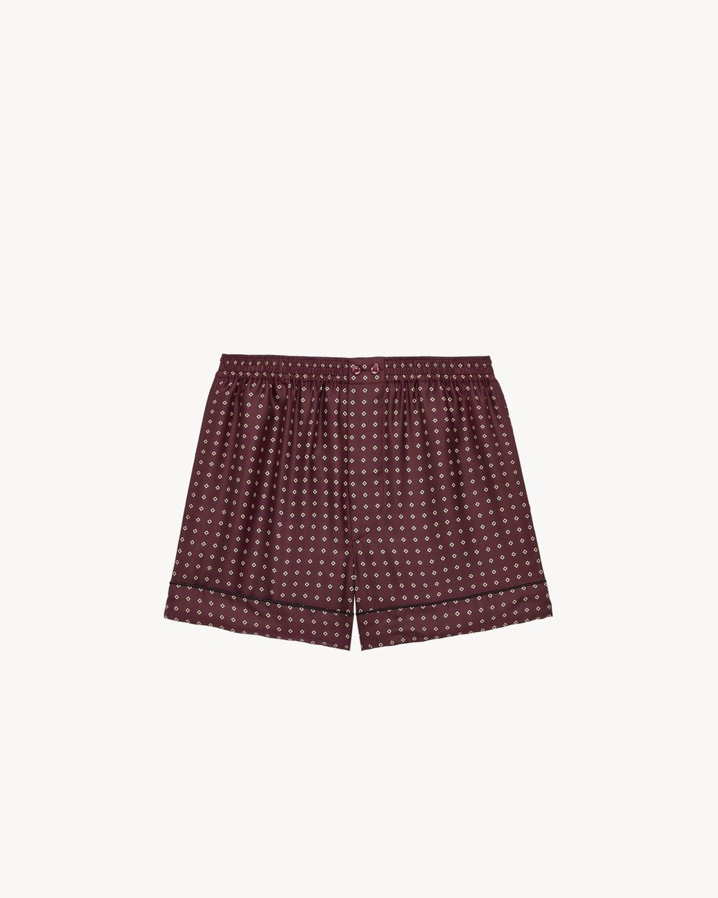Saint Laurent Purple Pajama Shorts