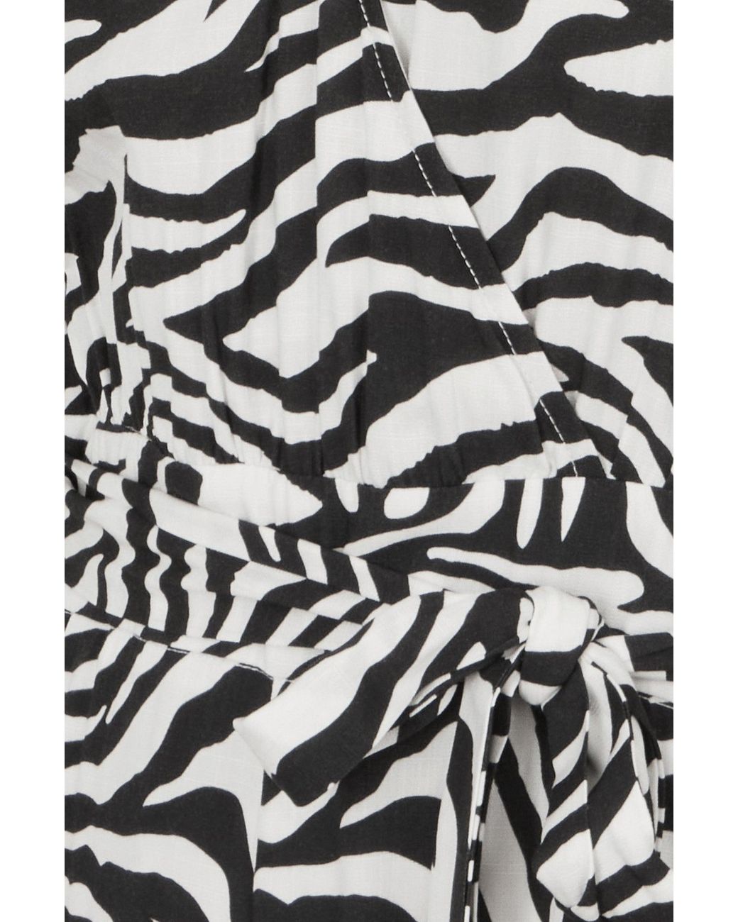 Yumi' Blue Zebra Print Relaxed Jumpsuit