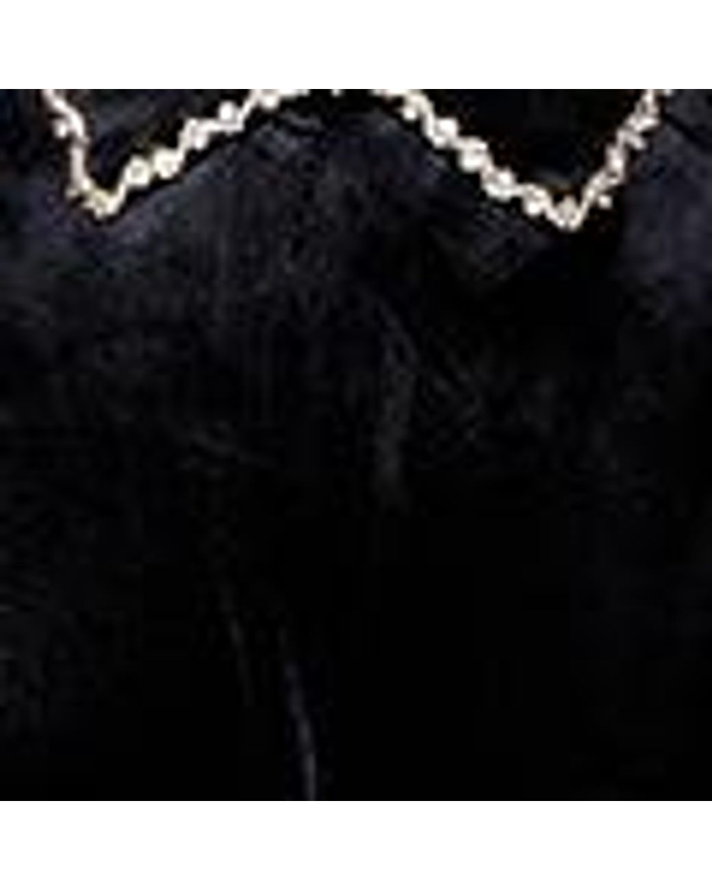 Yumi' Blue Long Sleeve Velvet Tunic With Diamante Collar
