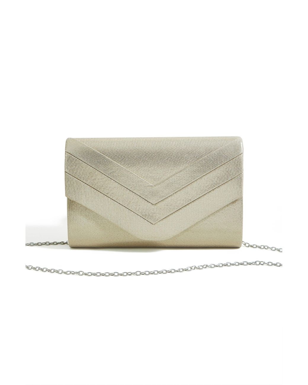 Yumi' Natural Shimmer Envelope Clutch Bag