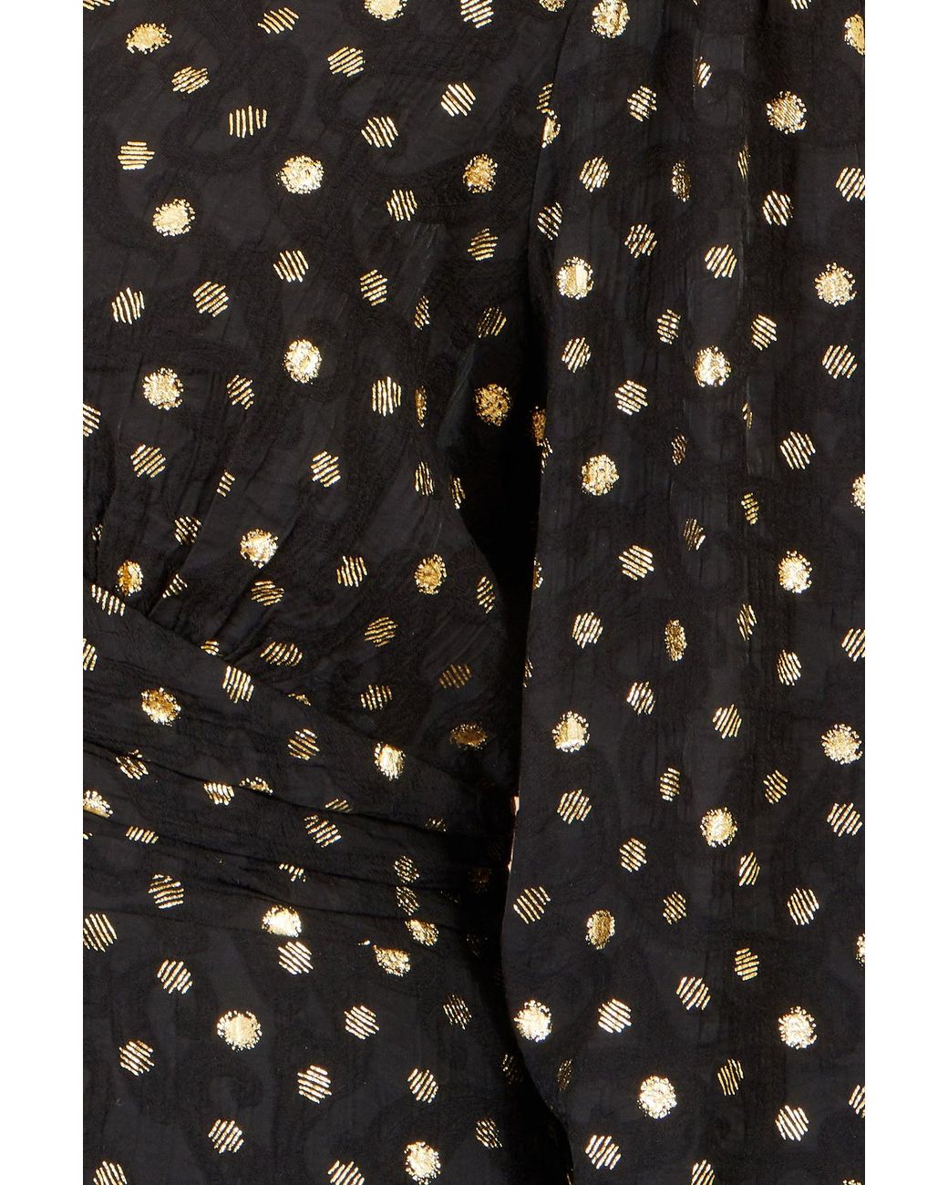 Yumi' Black Foil Print Midi Dress