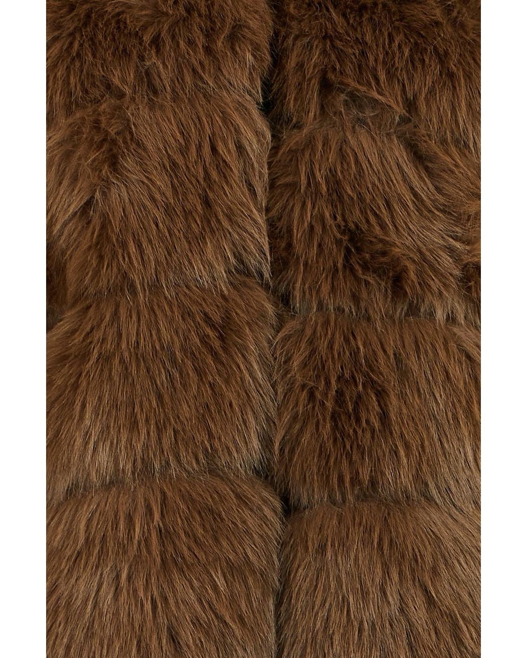 Yumi' Brown Luxe Faur Fur Coat