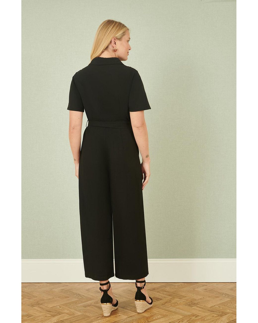 Yumi' Green Utility Relaxed Fit Jumpsuit