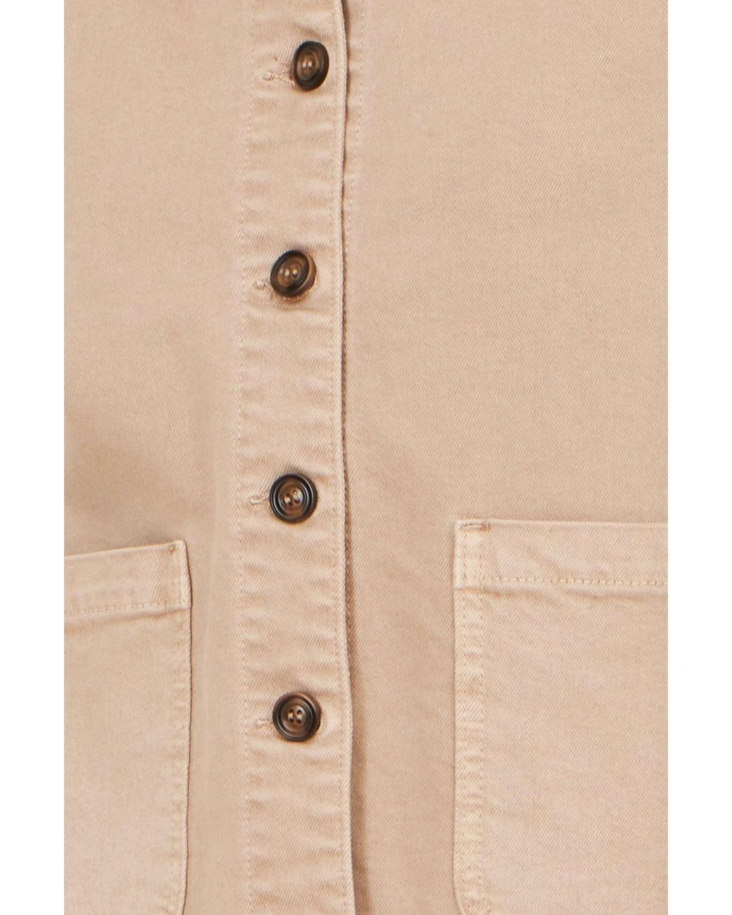 Yumi' Natural Canvas Jacket With Patch Pockets