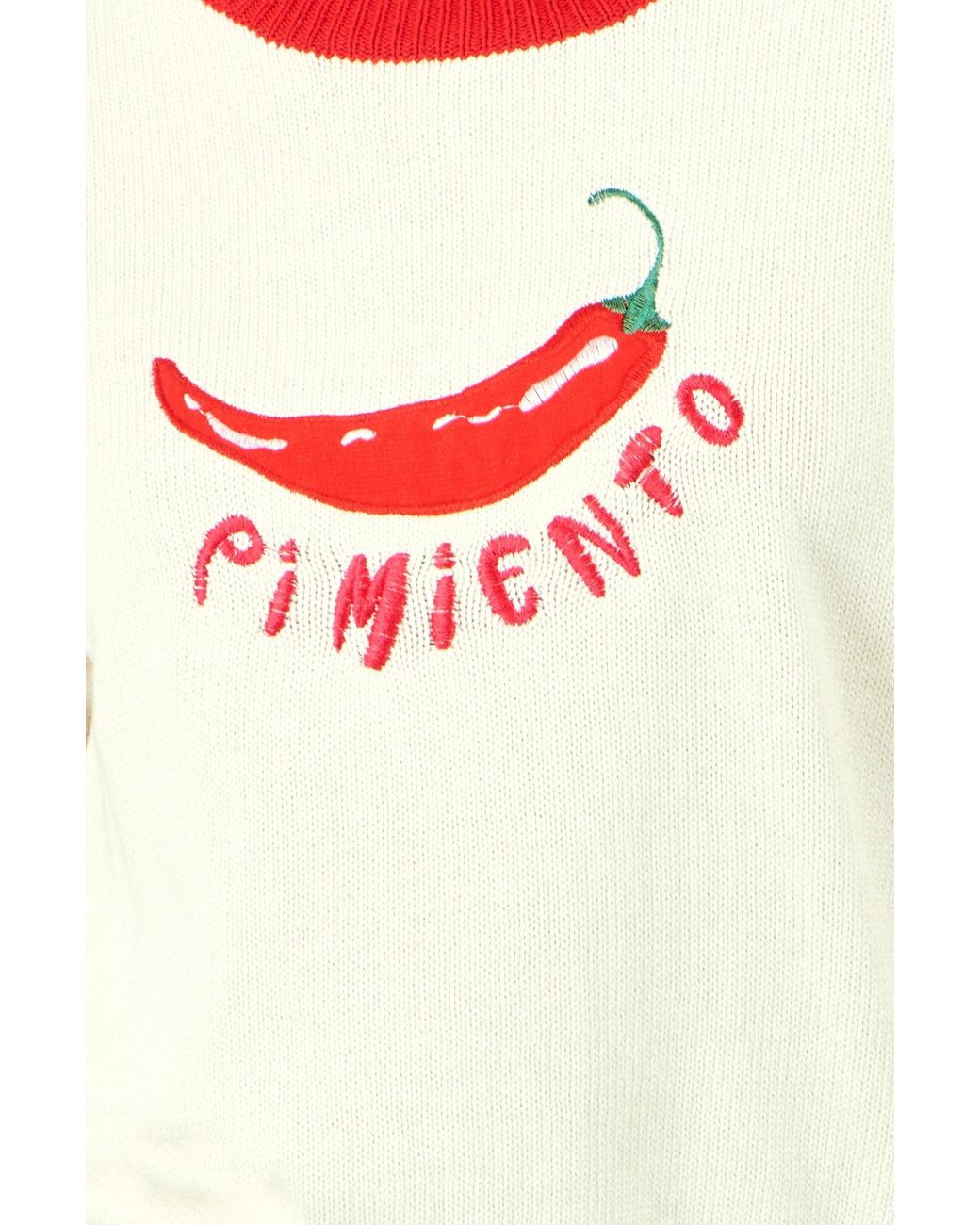 Yumi' Red Chilli Cotton Knitted Top