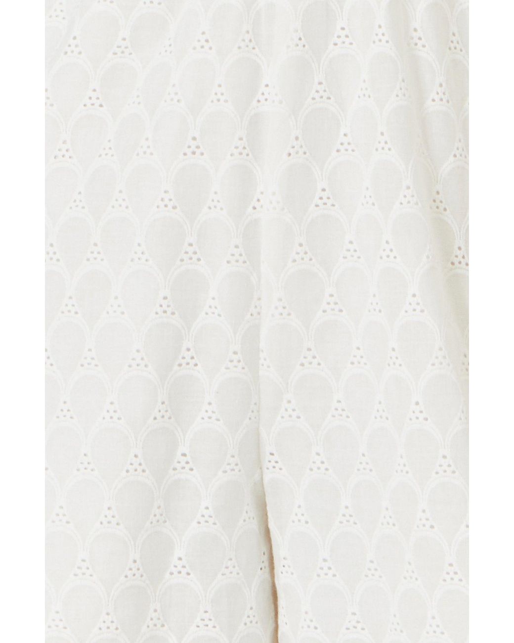 Yumi' White Cotton Broderie Anglaise Playsuit